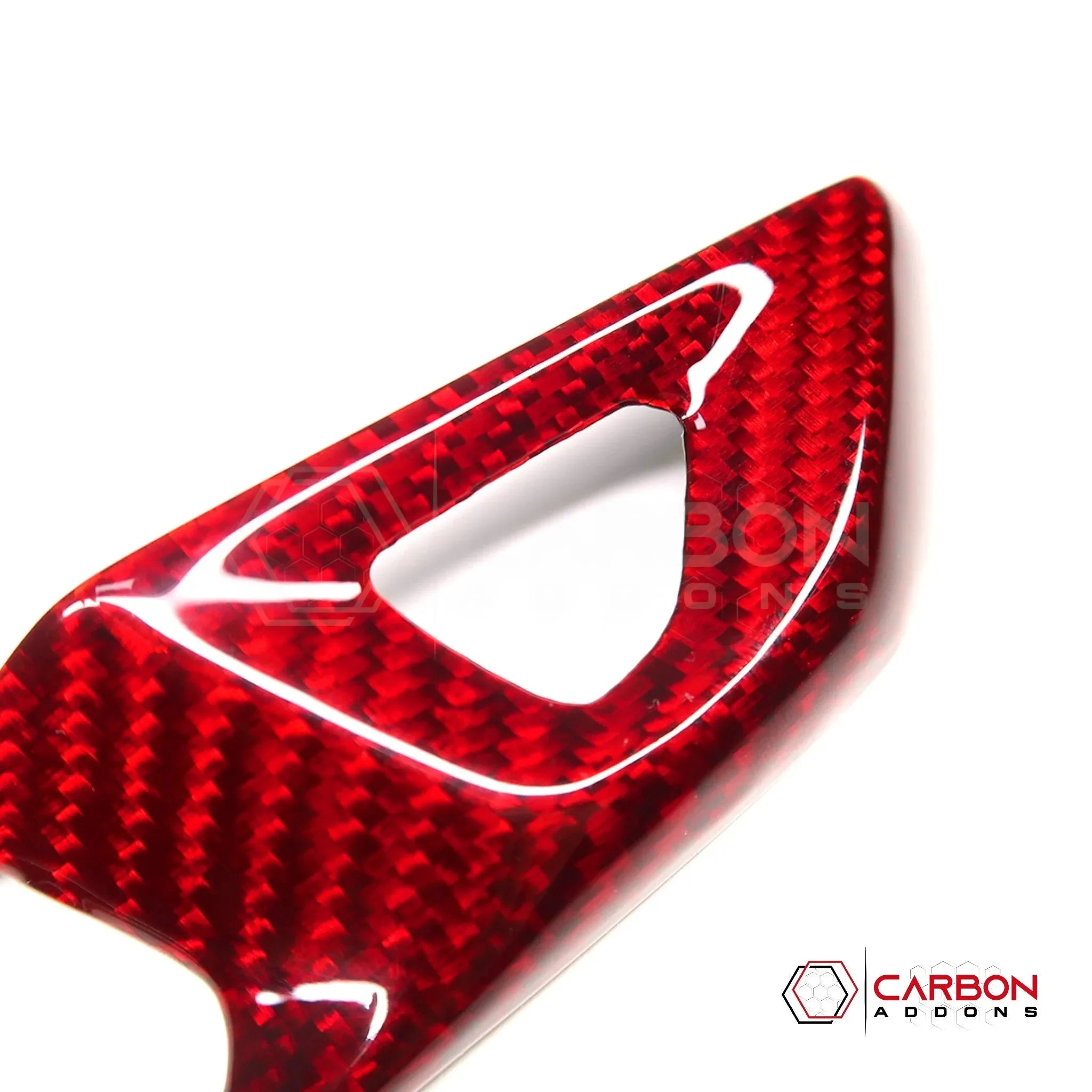 C8 Corvette Real Carbon Fiber Door Lock Trim Covers | Interior Upgrade (2020–2027)