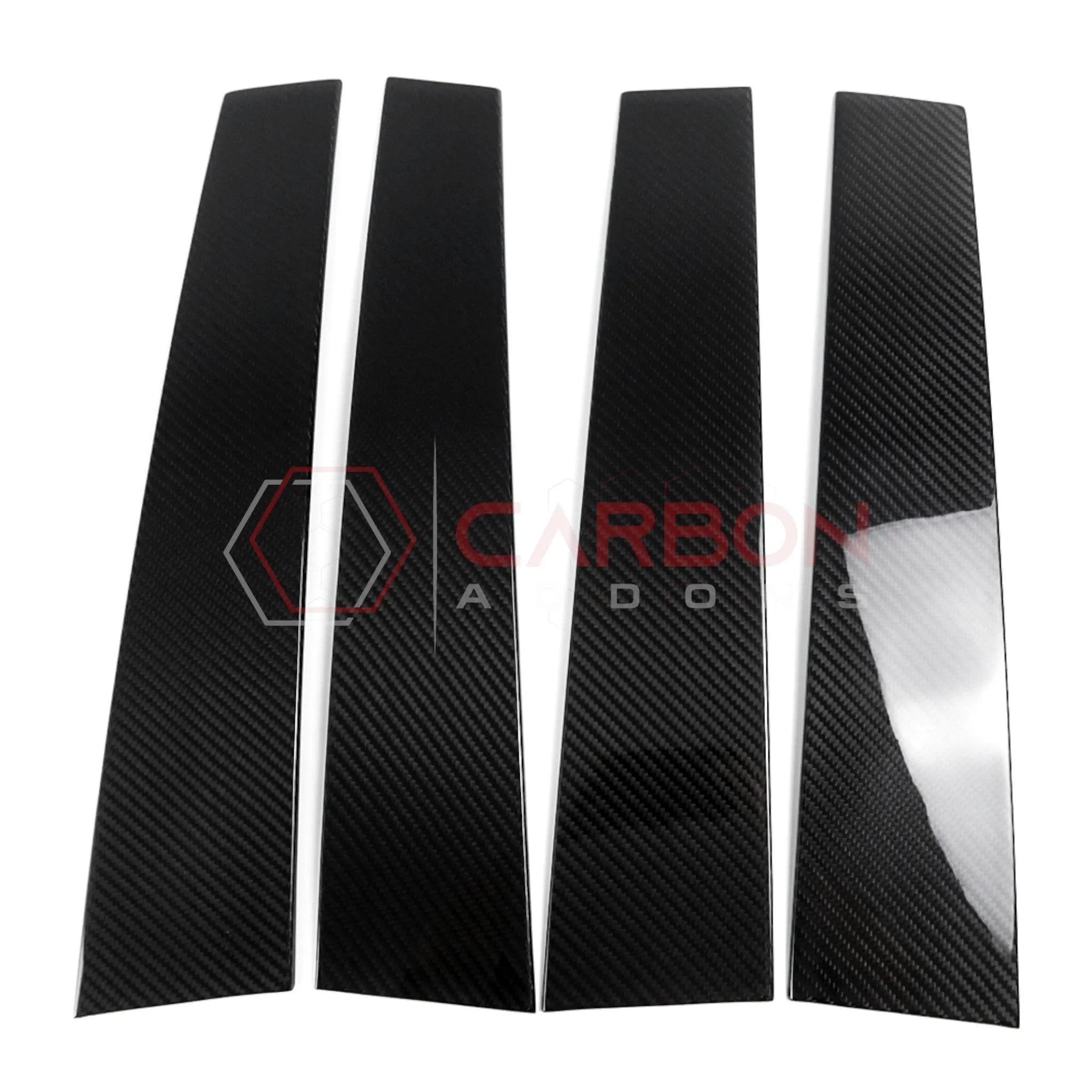 2019+ RAM 1500/TRX/RHO Door Pillar Post Trims Real Carbon Fiber Cover