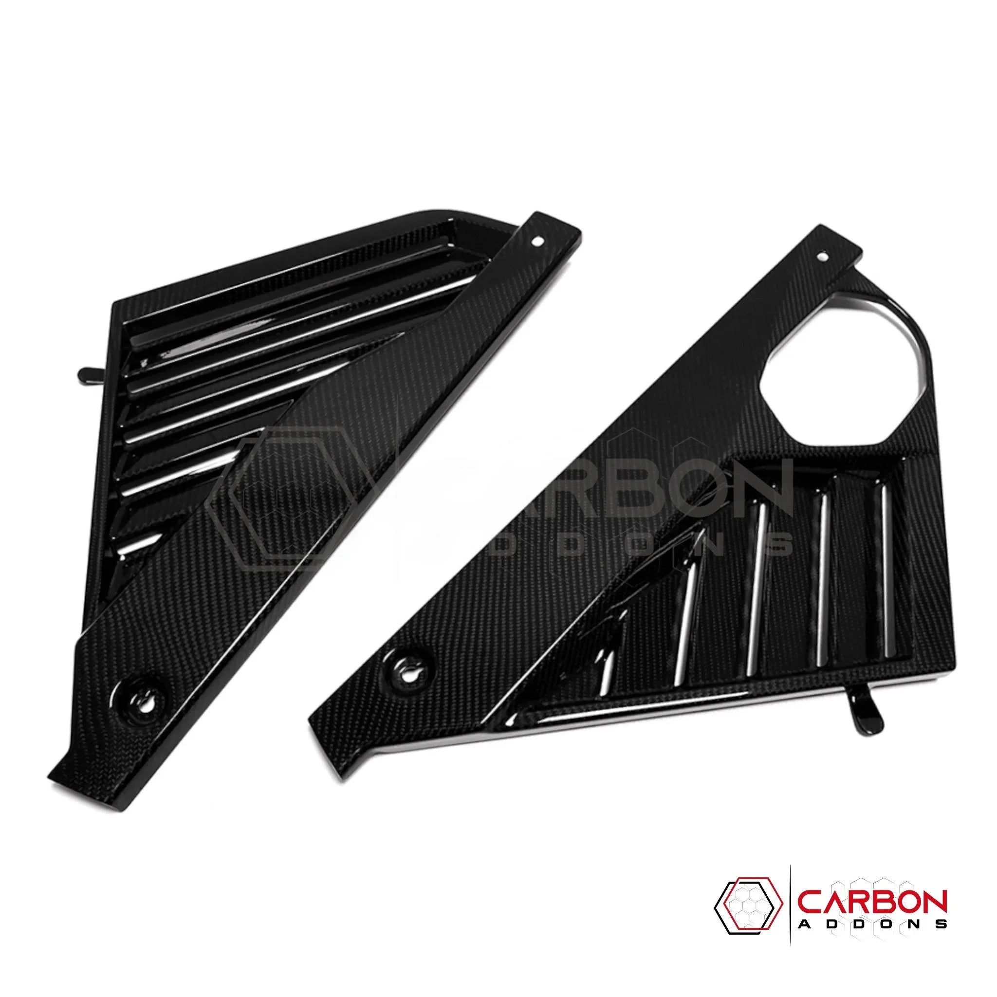C8 Corvette Real Carbon Fiber Engine Bay Side Panels | Direct Replacement (Stingray & Z06 Coupe)