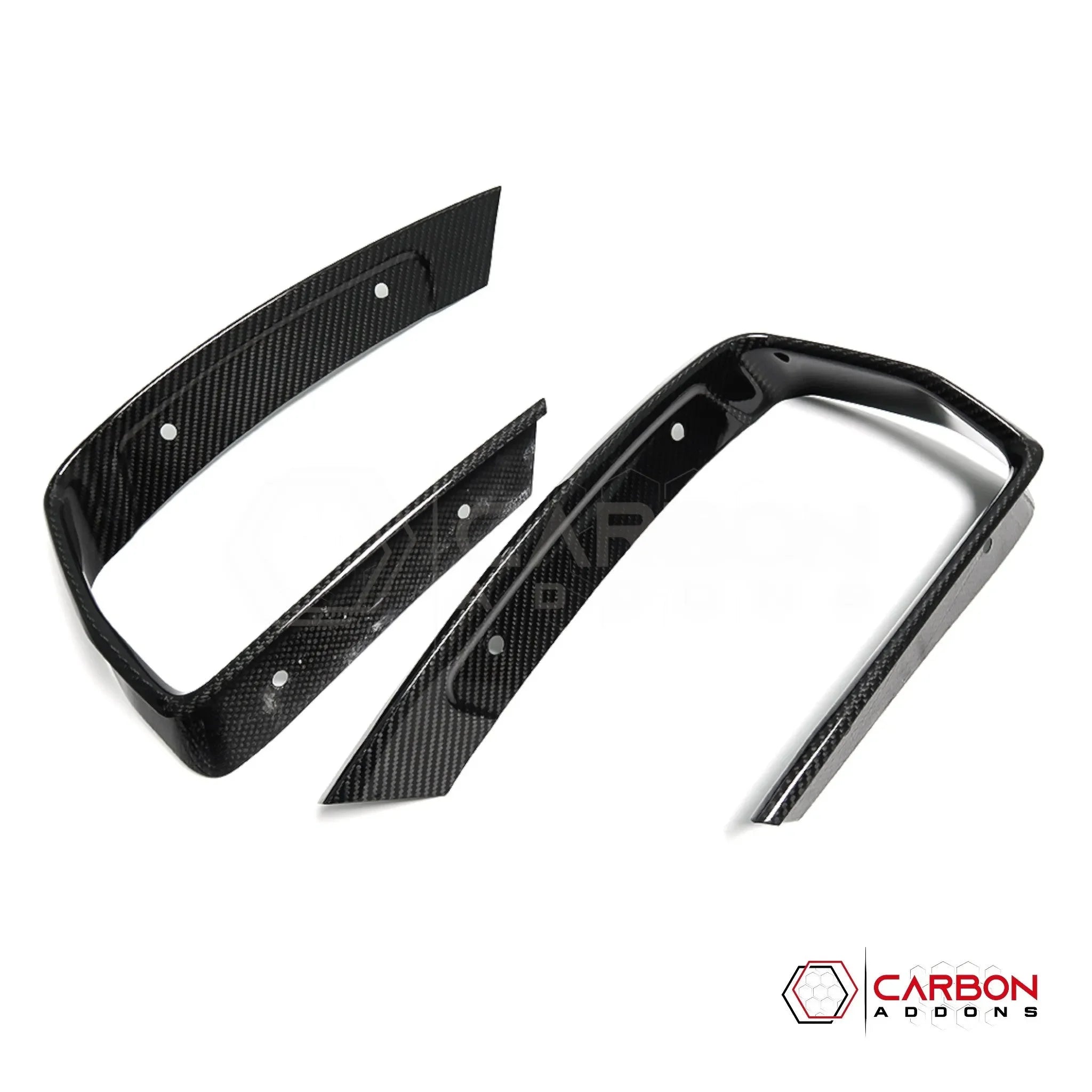 C8 Corvette Carbon Fiber Rear Bumper Exhaust Surround Trim Cover | 2020-2027