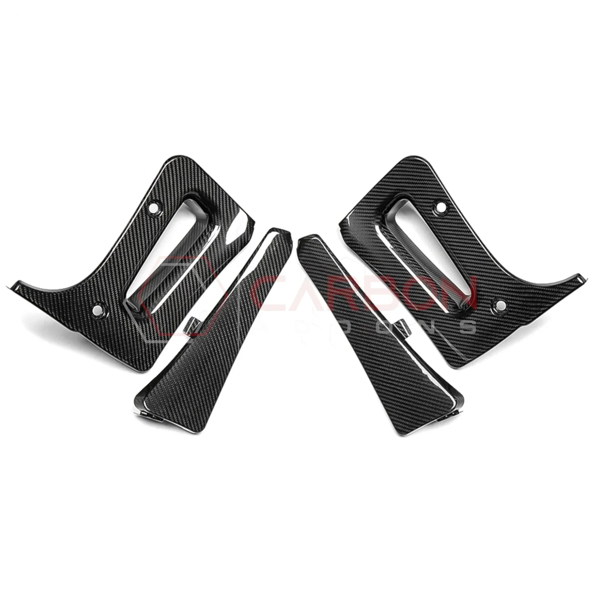 C8 Corvette Z06 & E-Ray 2022-2027 Extended Splash Guards | 4pcs Real Carbon Fiber Mud Flaps Set