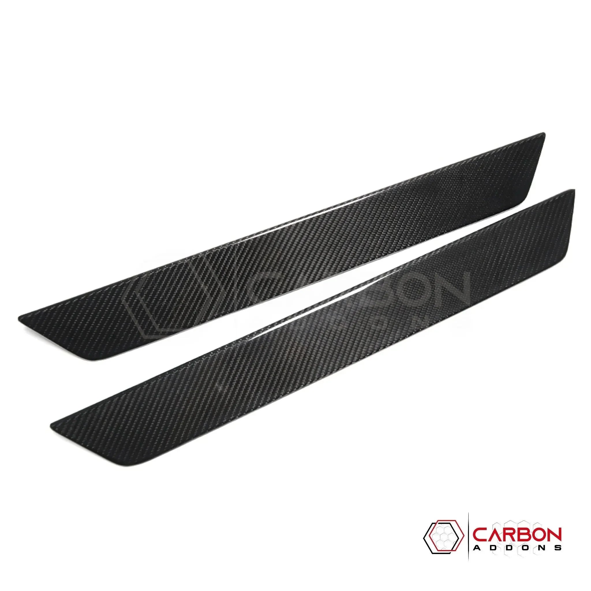 C8 Corvette Real Carbon Fiber Door Sill Plate Covers | Interior Upgrade (2020–2027)
