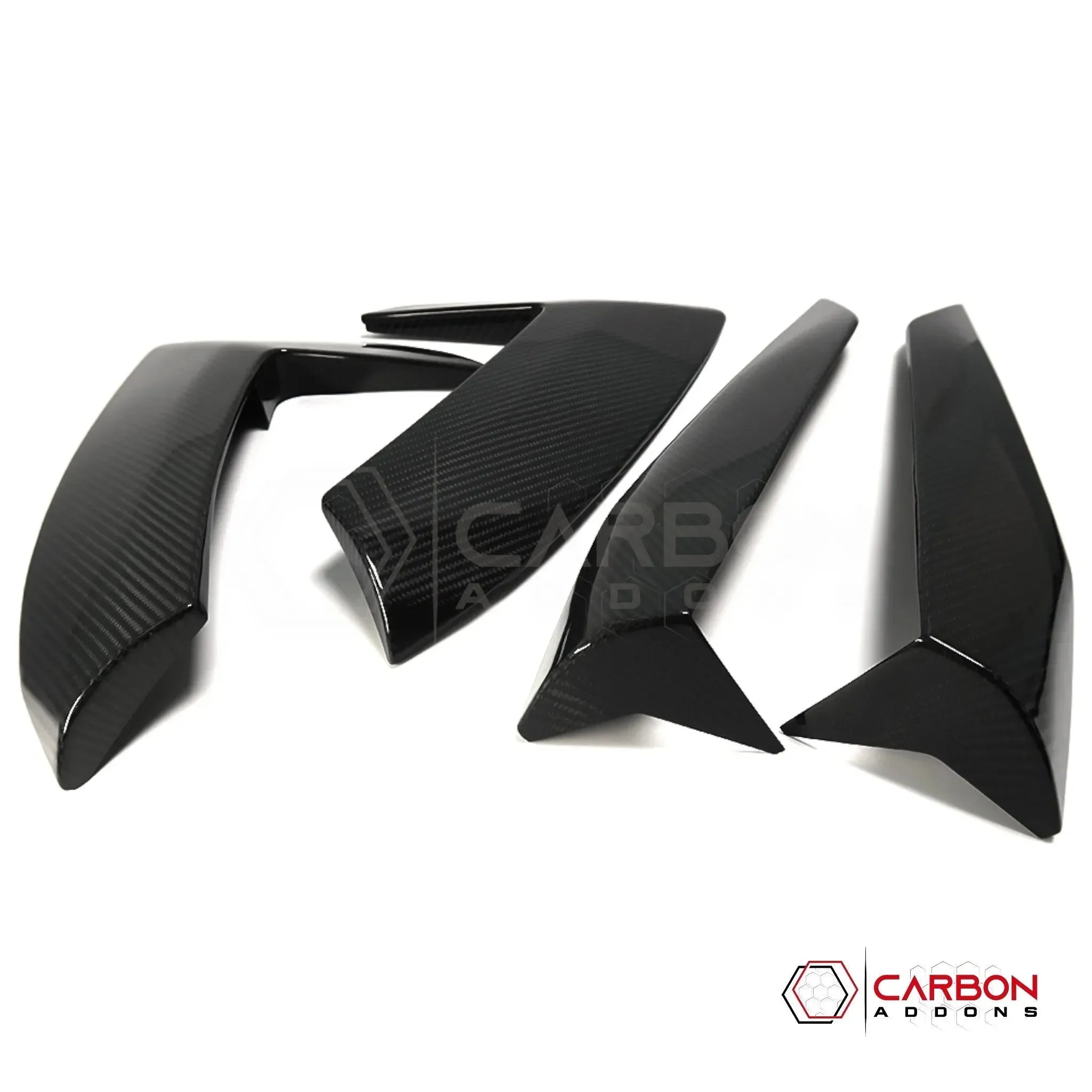 C8 Corvette Stingray Carbon Fiber Side Scoop Boomerang Trim Covers | Exterior Upgrade (2020–2027)