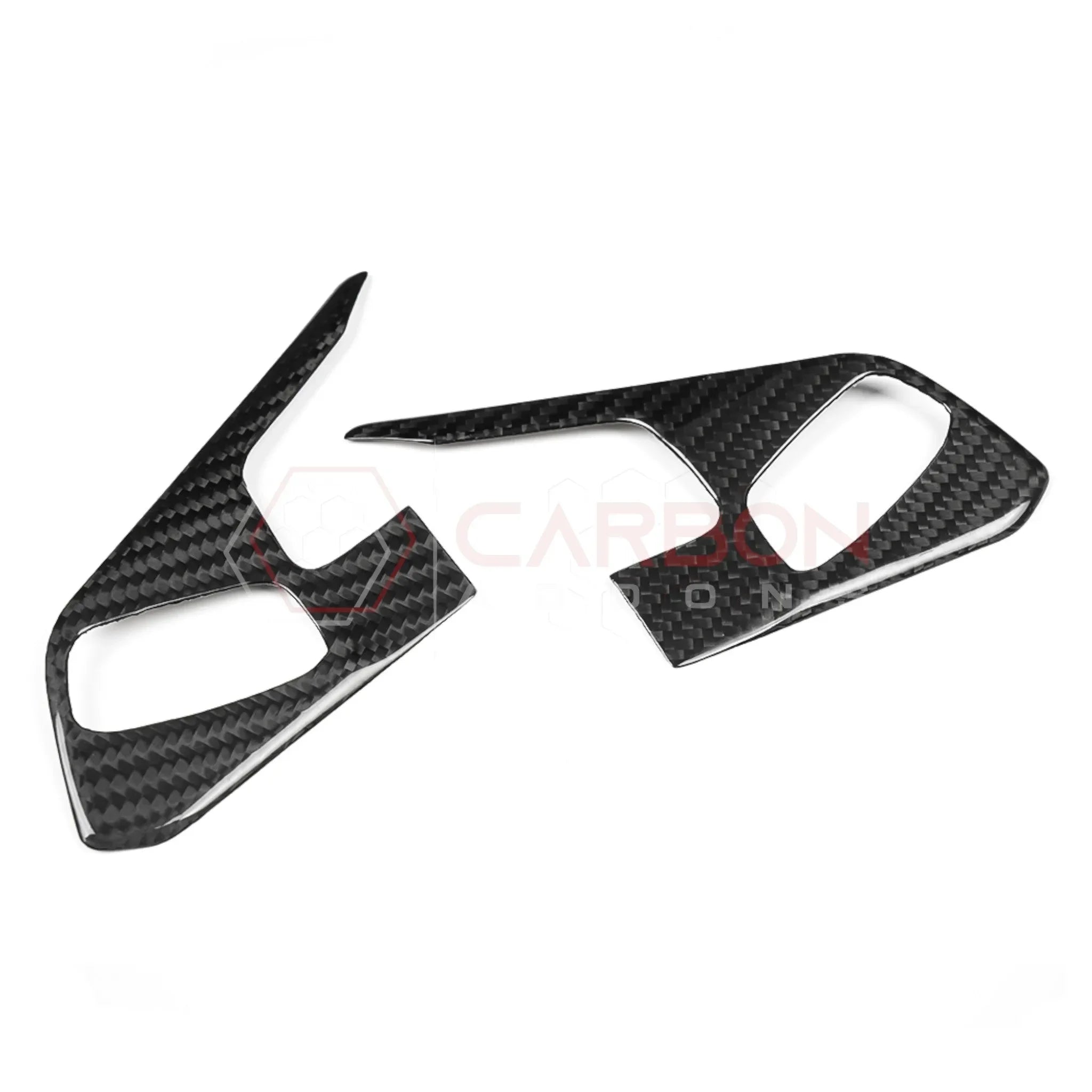 C8 Corvette Real Carbon Fiber Steering Wheel Button Trim Covers | Interior Upgrade (2020–2027)