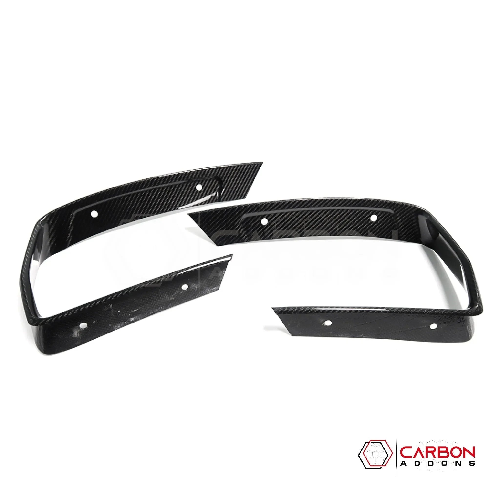 C8 Corvette Carbon Fiber Rear Bumper Exhaust Surround Trim Cover | 2020-2027