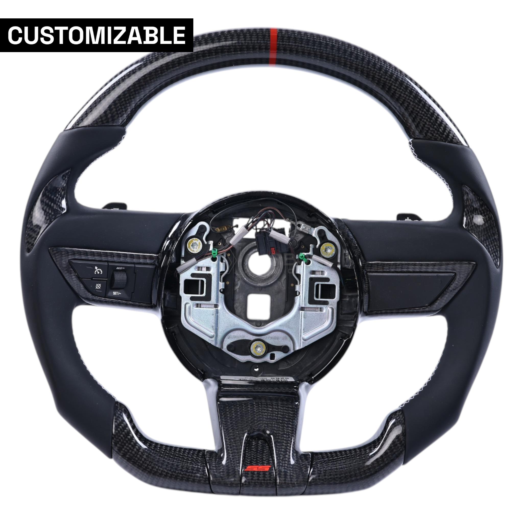 Customizable Carbon Fiber Steering Wheel for Chevy Camaro 2010-2012