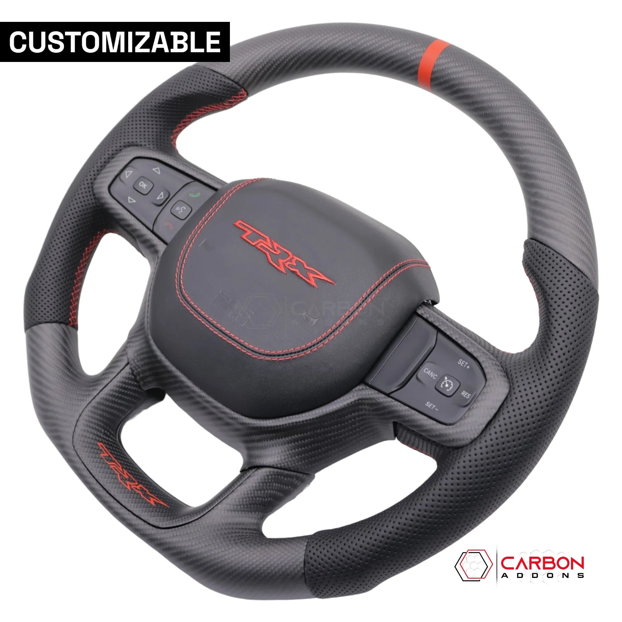 RAM TRX | 1500 | 2500 | 3500 Custom Heated Carbon Fiber Steering Wheel 2019-2024