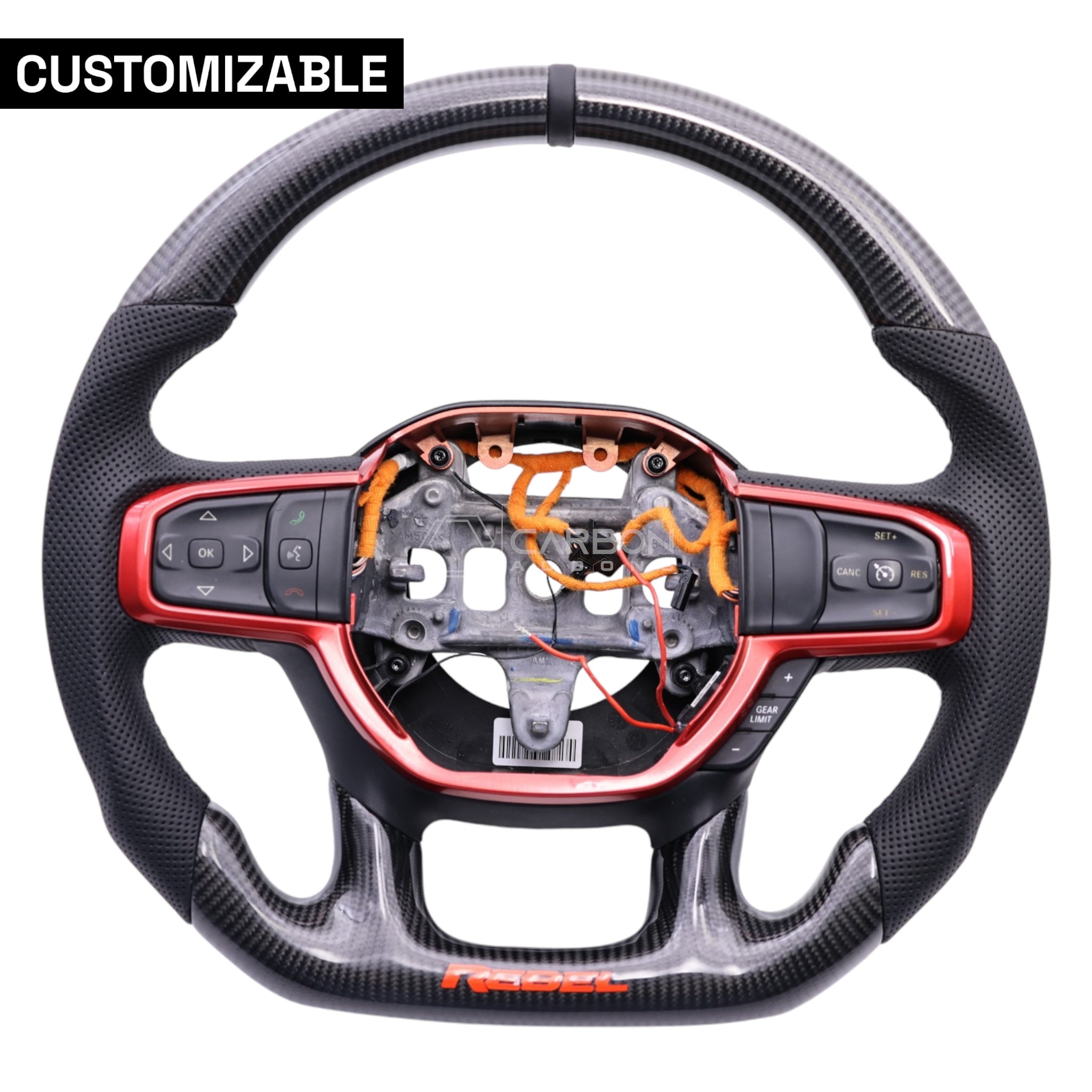 RAM TRX | 1500 | 2500 | 3500 Custom Heated Carbon Fiber Steering Wheel 2019-2024