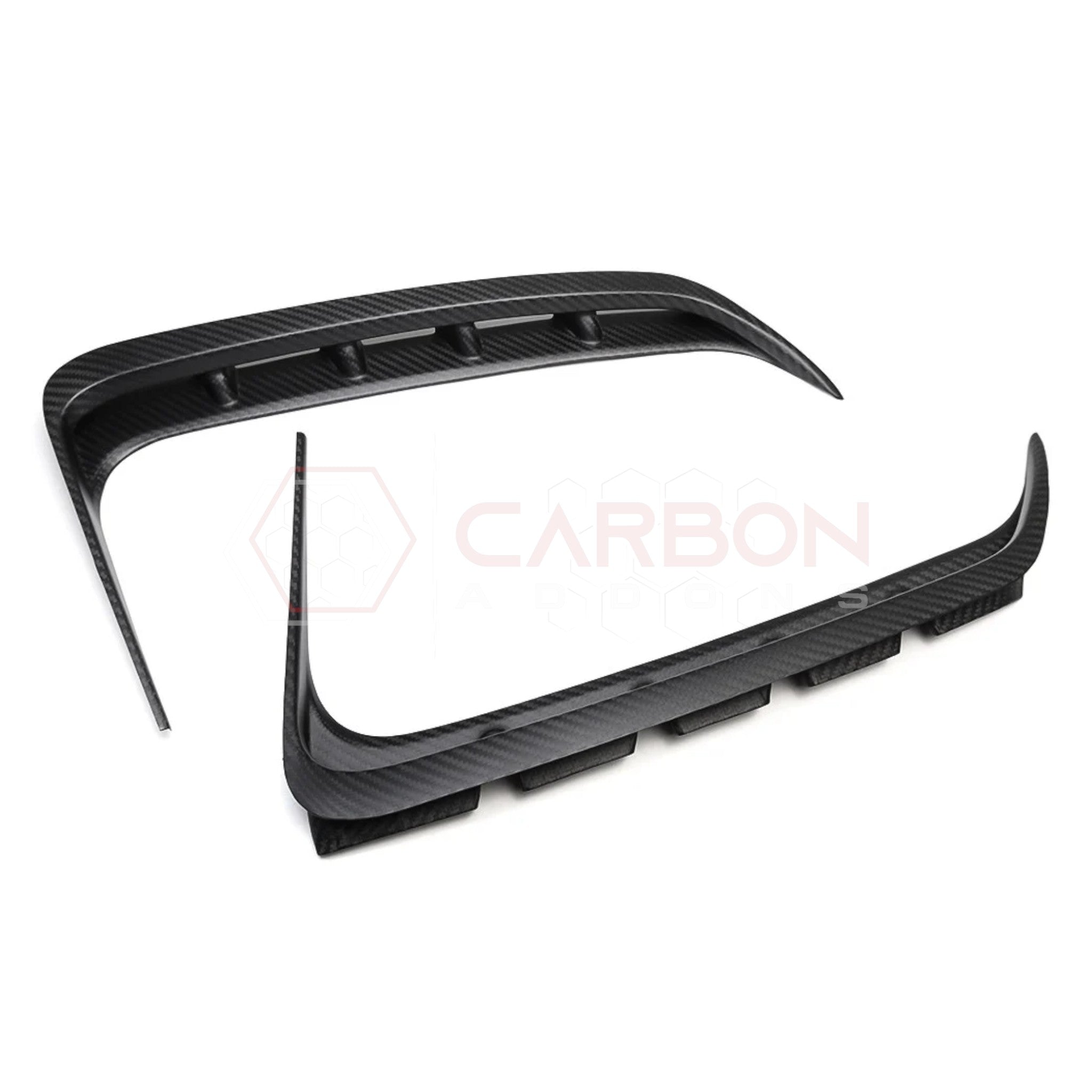 2021+ RAM TRX/RHO Exterior Rear Fender Taillight Vent Trims Hard Carbon Fiber Covers