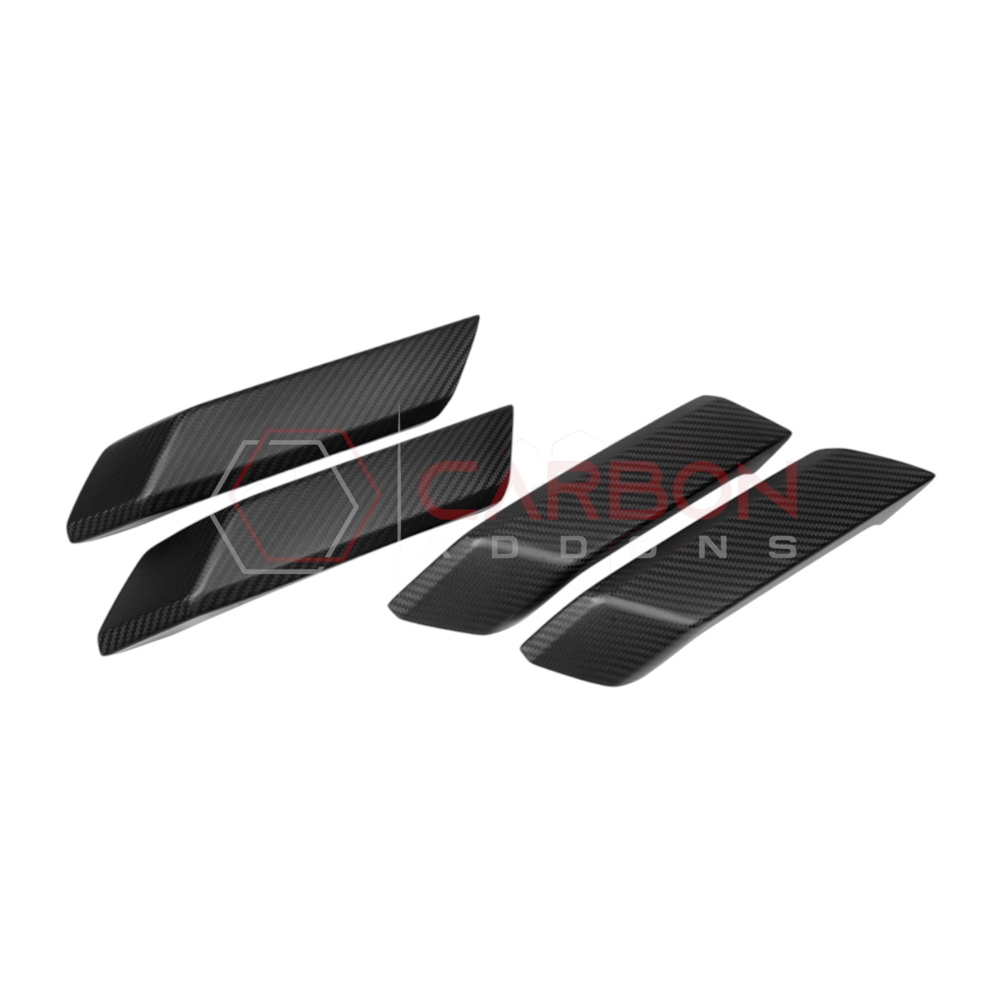 2021+ Ford Bronco Real Carbon Fiber Interior Lower Door Handle Trim Covers