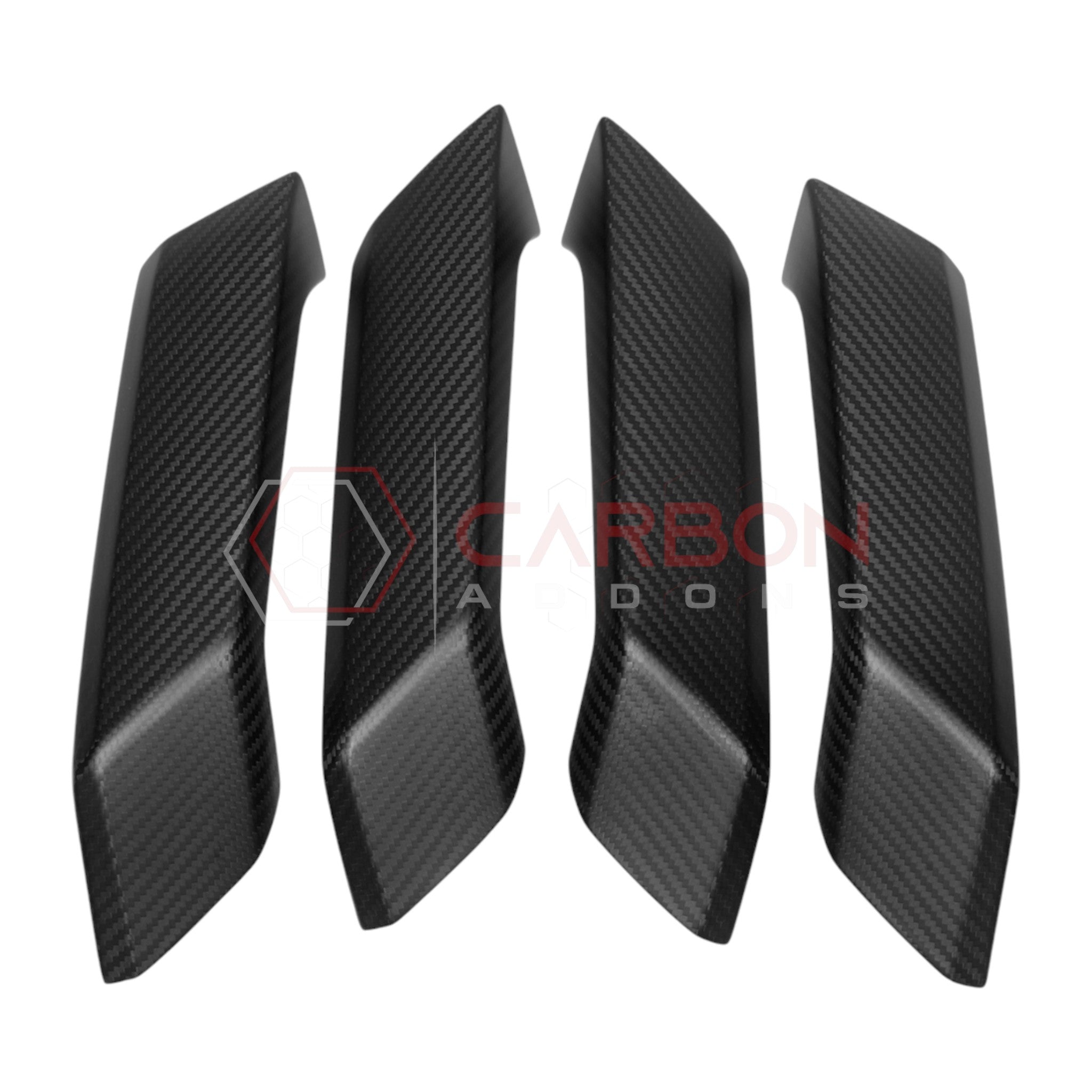 2021+ Ford Bronco Real Carbon Fiber Interior Lower Door Handle Trim Covers