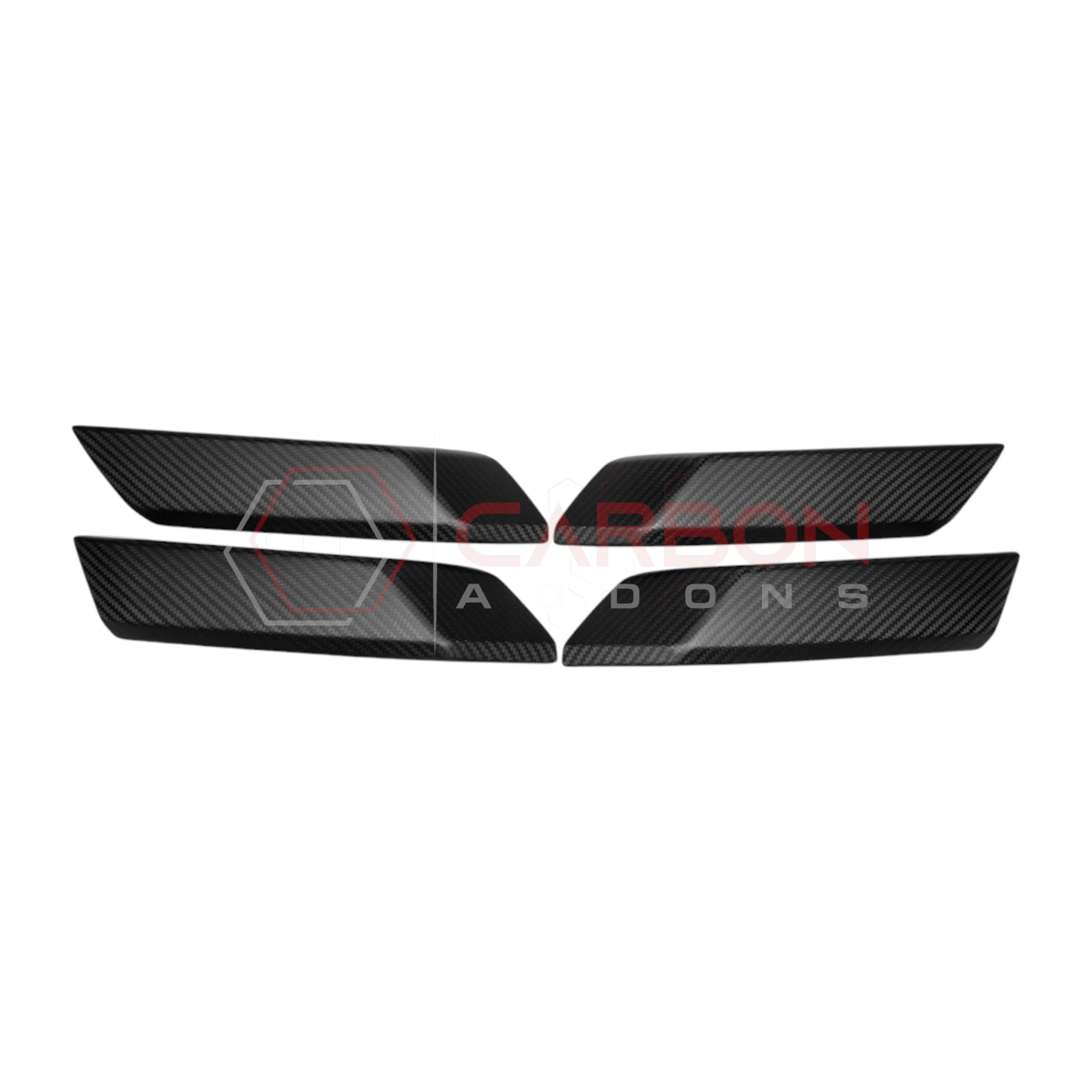 2021+ Ford Bronco Real Carbon Fiber Interior Lower Door Handle Trim Covers