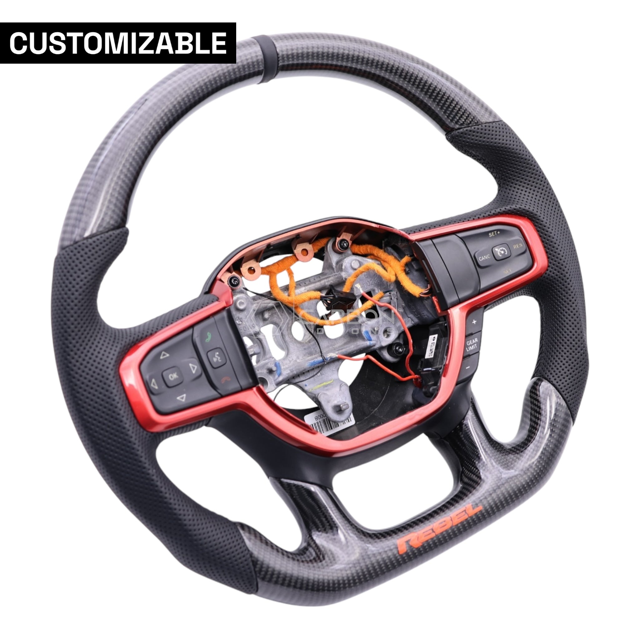 RAM TRX | 1500 | 2500 | 3500 Custom Heated Carbon Fiber Steering Wheel 2019-2024