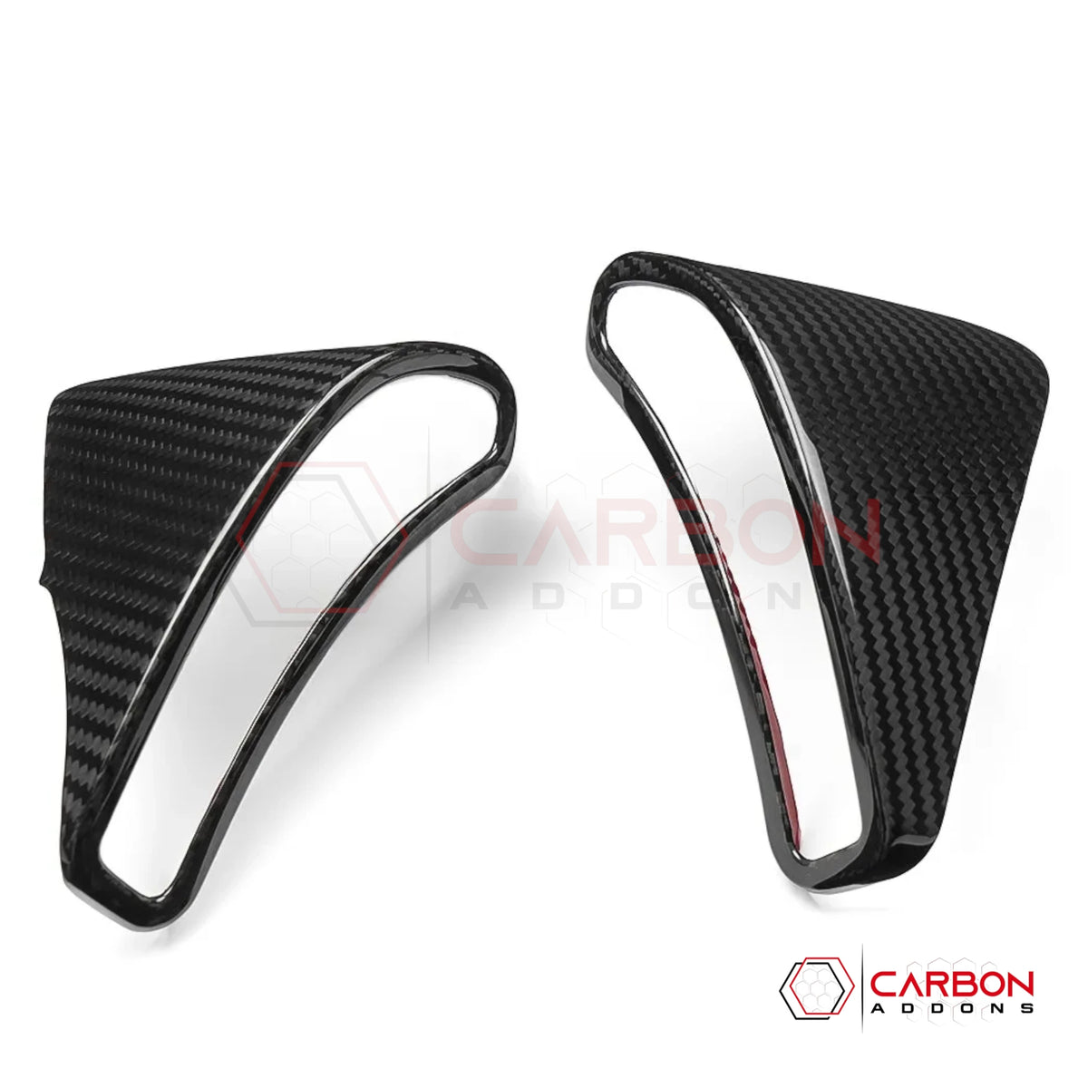 2005–2013 C6 Corvette Real Carbon Fiber Gauge Cluster Side Button Trim Covers (2pcs)