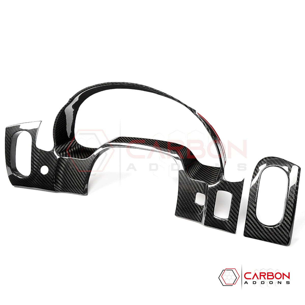 2005–2013 C6 Corvette Real Carbon Fiber Gauge Cluster & Dash Vent Trim Covers – Coupe Only (2pcs)
