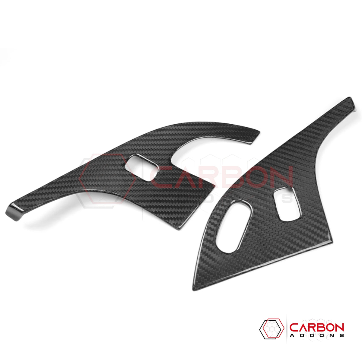 2005–2013 C6 Corvette Real Carbon Fiber Door Lock & Seat Memory Switch Trim Covers