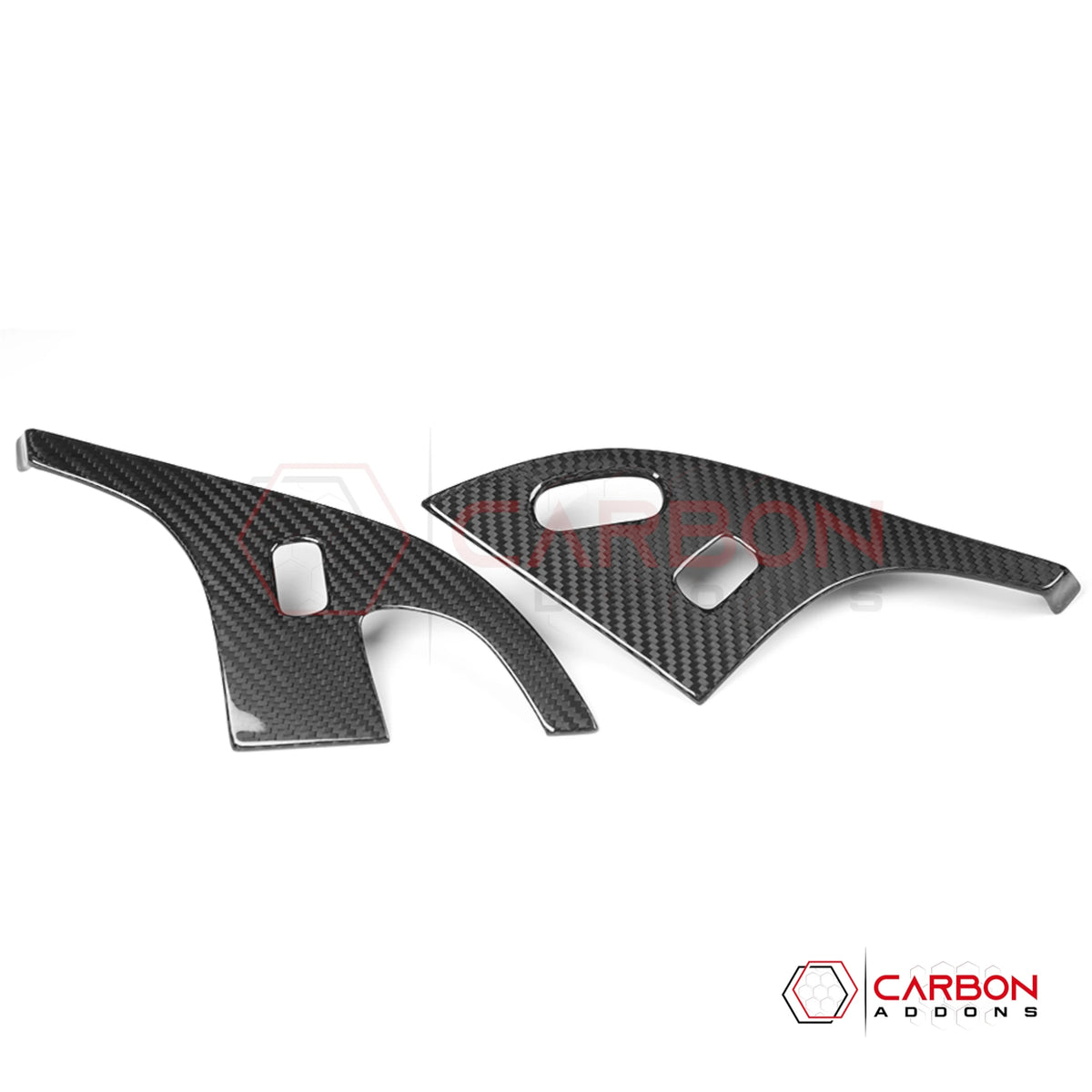 2005–2013 C6 Corvette Real Carbon Fiber Door Lock & Seat Memory Switch Trim Covers