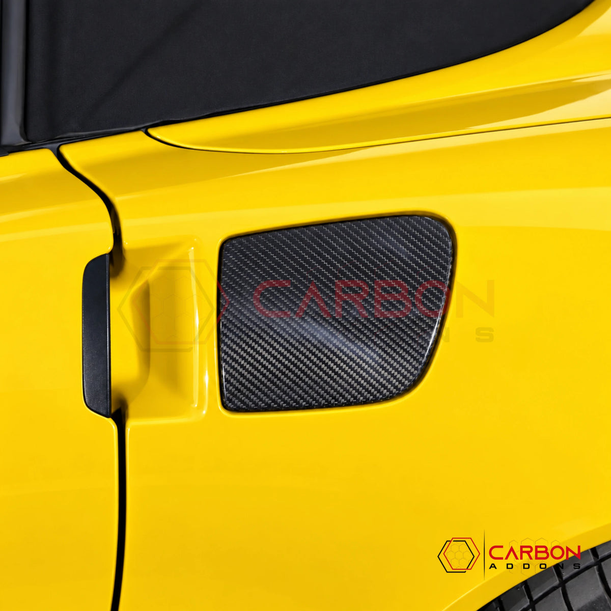 2005–2013 C6 Corvette Real Carbon Fiber Gas Cap Fuel Door Cover