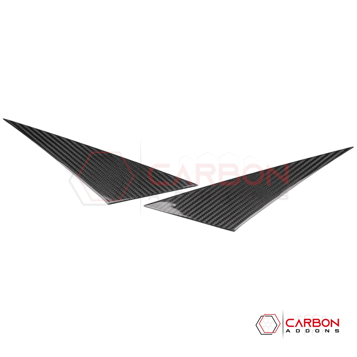 2005–2013 C6 Corvette Real Carbon Fiber Exterior A-Pillar Triangle Trim Cover