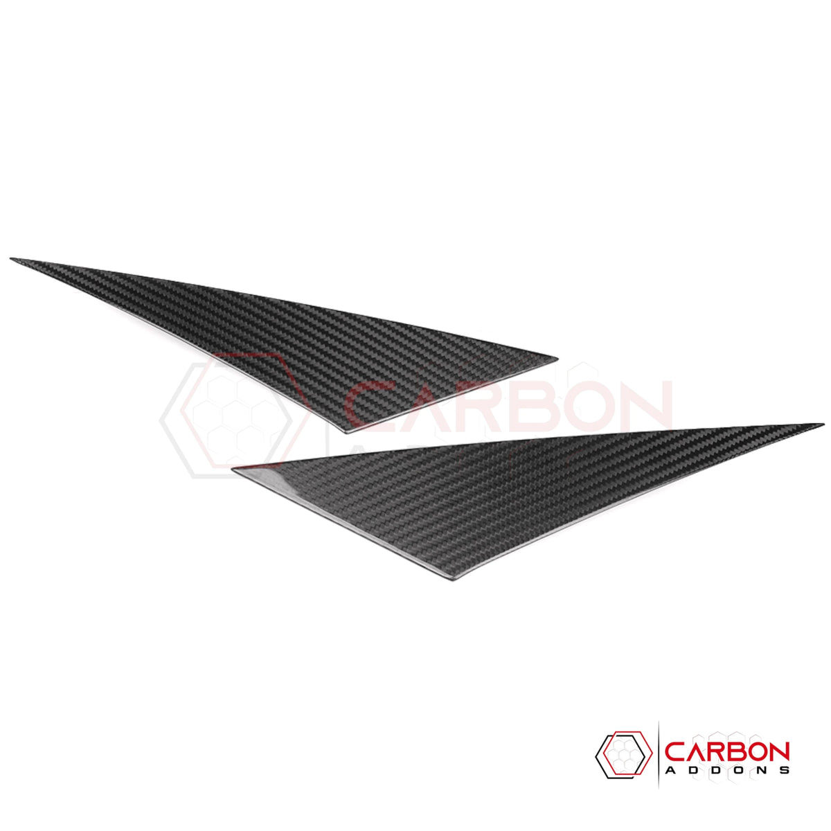 2005–2013 C6 Corvette Real Carbon Fiber Exterior A-Pillar Triangle Trim Cover