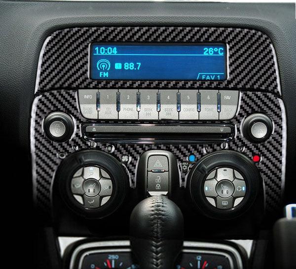 2010-2012 Chevy Camaro Carbon Fiber AC Vent & Radio Switch Trim Overlay - carbonaddons Carbon Fiber Parts, Accessories, Upgrades, Mods
