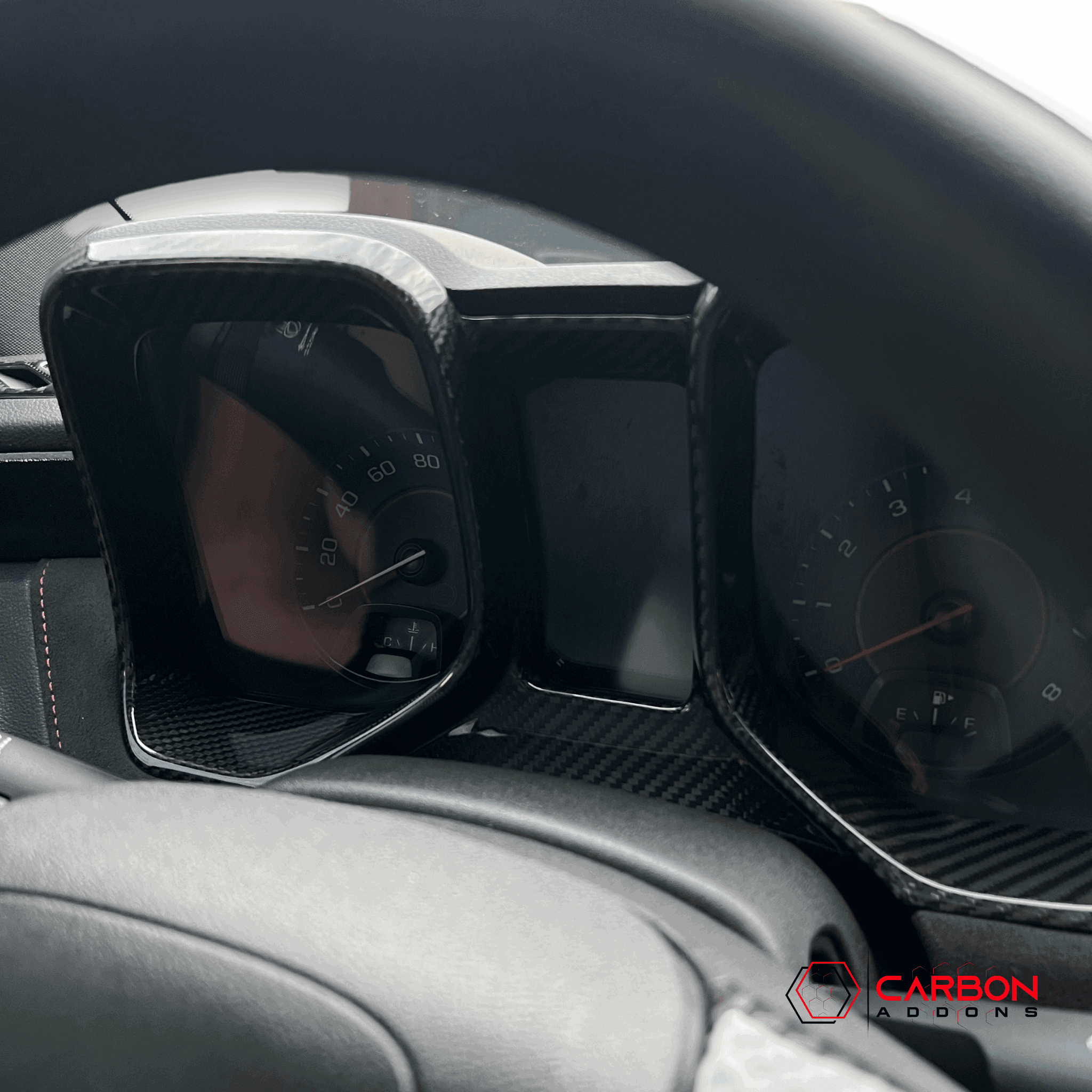 2010-2015 Chevy Camaro Carbon Fiber Gauge Cluster Trim Cover - carbonaddons Carbon Fiber Parts, Accessories, Upgrades, Mods