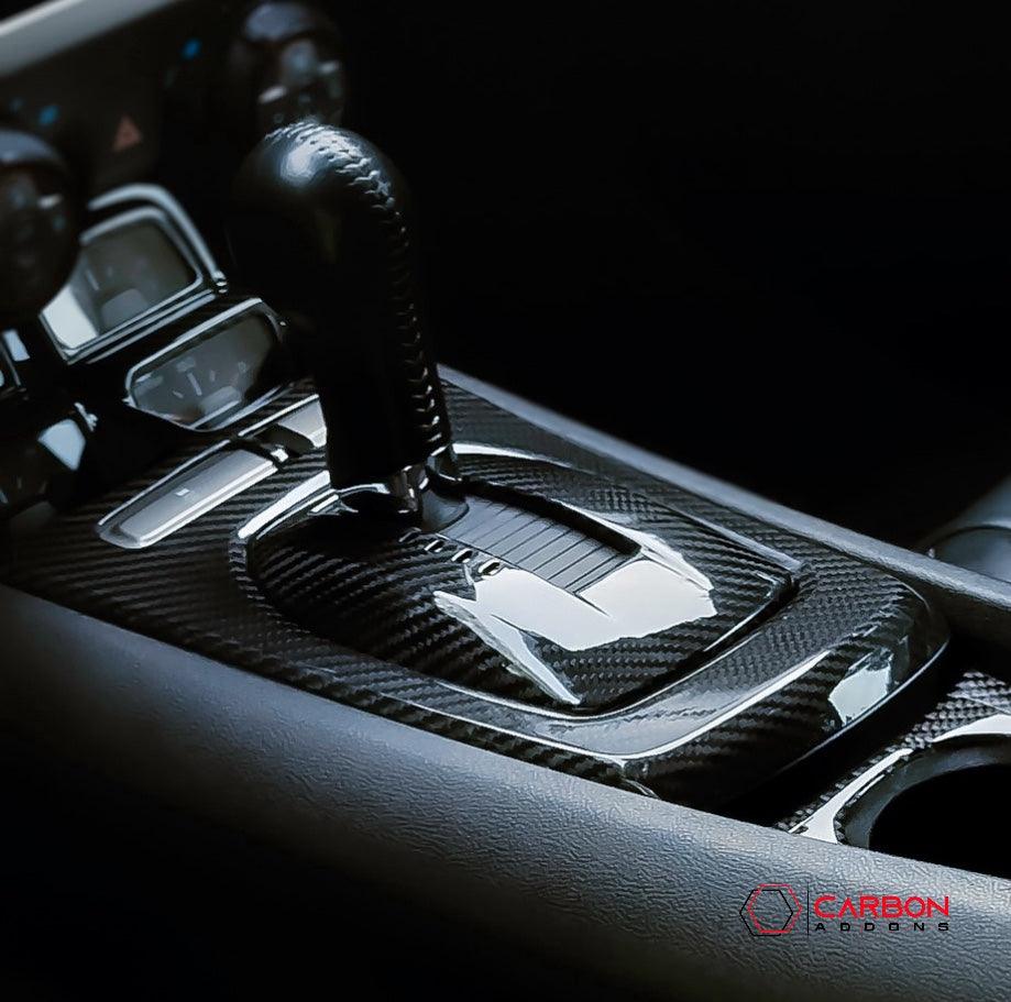 2010-2015 Chevy Camaro Carbon Fiber Interior Gear Shift Trim Cover - carbonaddons Carbon Fiber Parts, Accessories, Upgrades, Mods