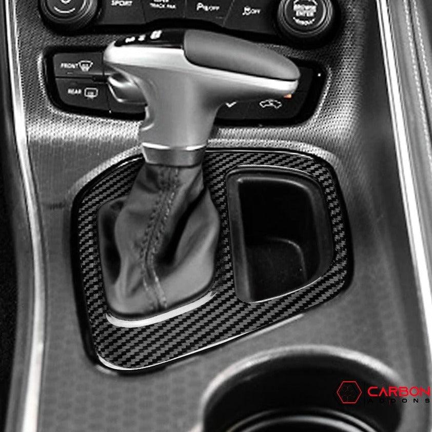 2015-2023 Dodge Challenger Gear Shift Trim Real carbon fiber cover - carbonaddons Carbon Fiber Parts, Accessories, Upgrades, Mods