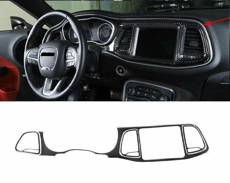 2015-2023 Dodge Challenger Real Carbon Fiber Interior Dashboard Overlay - carbonaddons Carbon Fiber Parts, Accessories, Upgrades, Mods