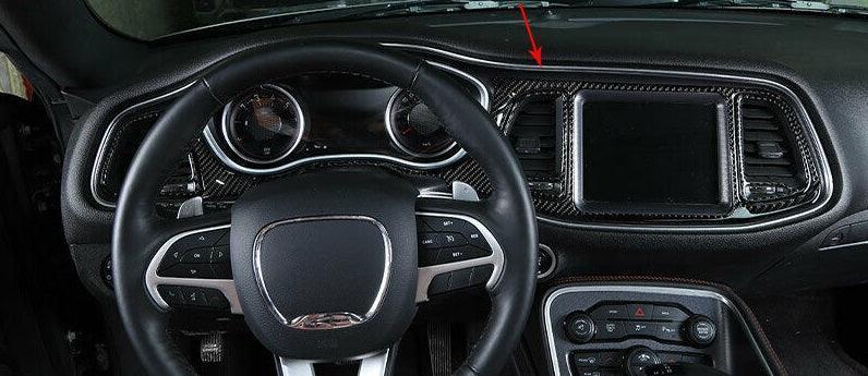 2015-2023 Dodge Challenger Real Carbon Fiber Interior Dashboard Overlay - carbonaddons Carbon Fiber Parts, Accessories, Upgrades, Mods