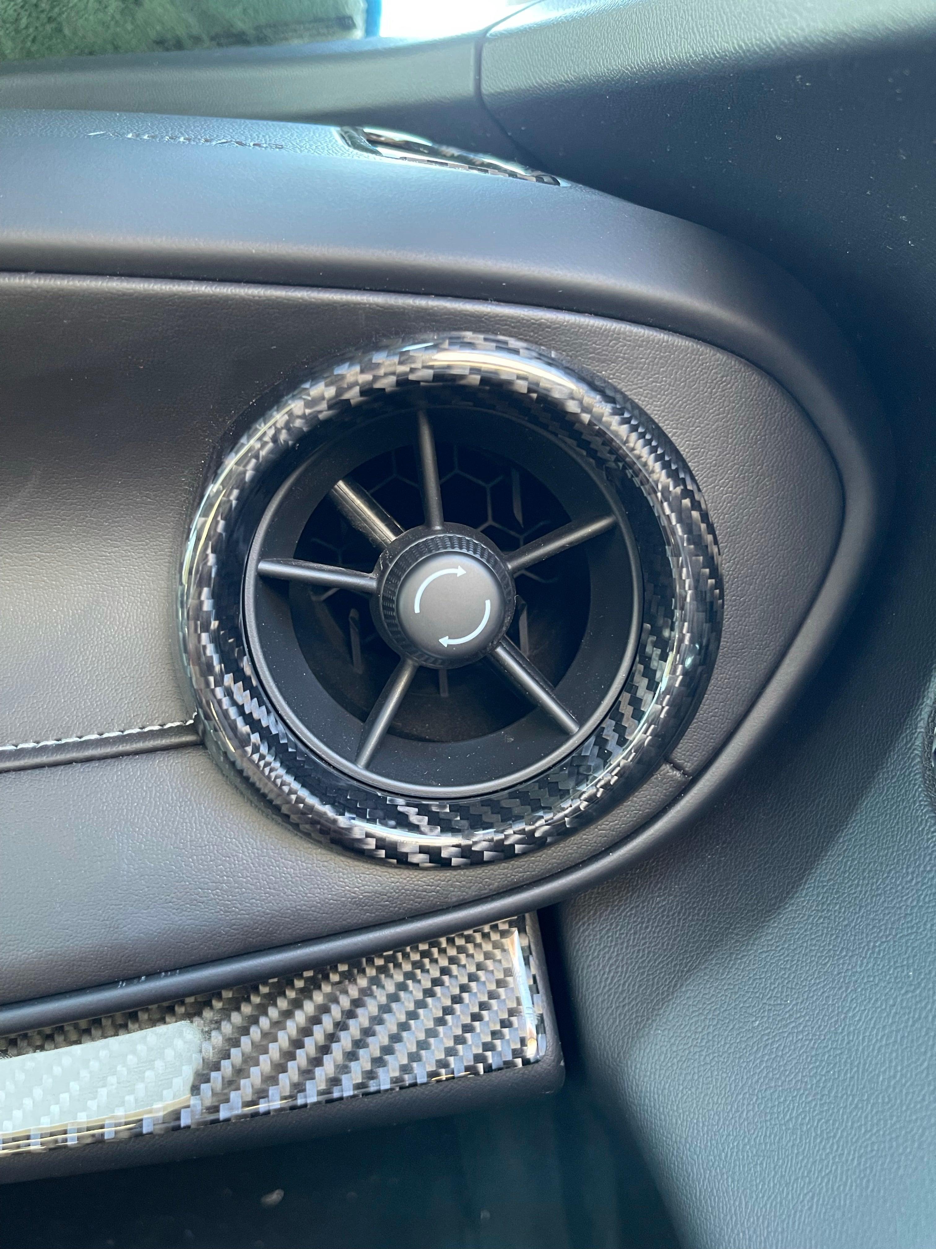 2016-2024 Camaro Carbon Fiber Dash AC Vents Chrome Delete Cover - carbonaddons Carbon Fiber Parts, Accessories, Upgrades, Mods