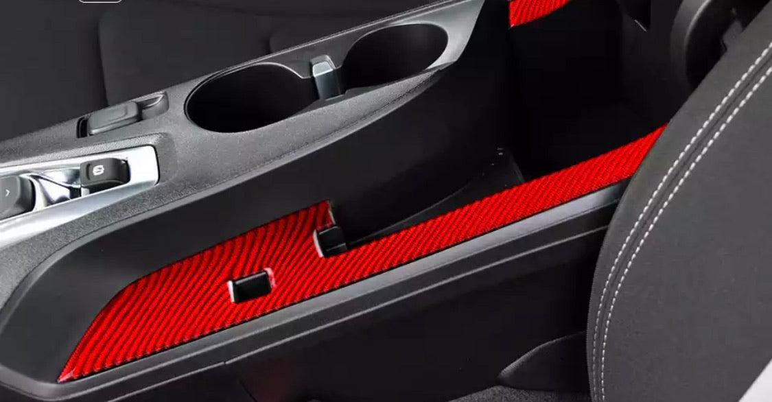2016-2024 Camaro Real Carbon Fiber Center compartment Trim Overlay - carbonaddons Carbon Fiber Parts, Accessories, Upgrades, Mods