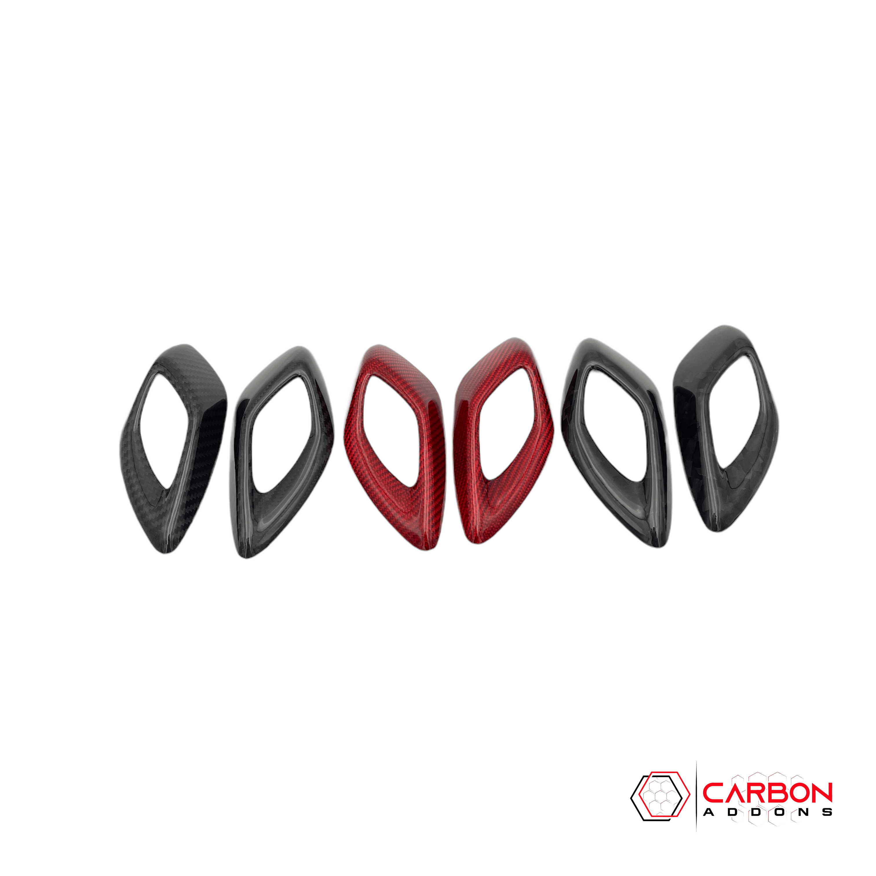 2016-2024 Camaro Real Carbon Fiber Interior Door Handle Chrome Delete Cover - carbonaddons Carbon Fiber Parts, Accessories, Upgrades, Mods
