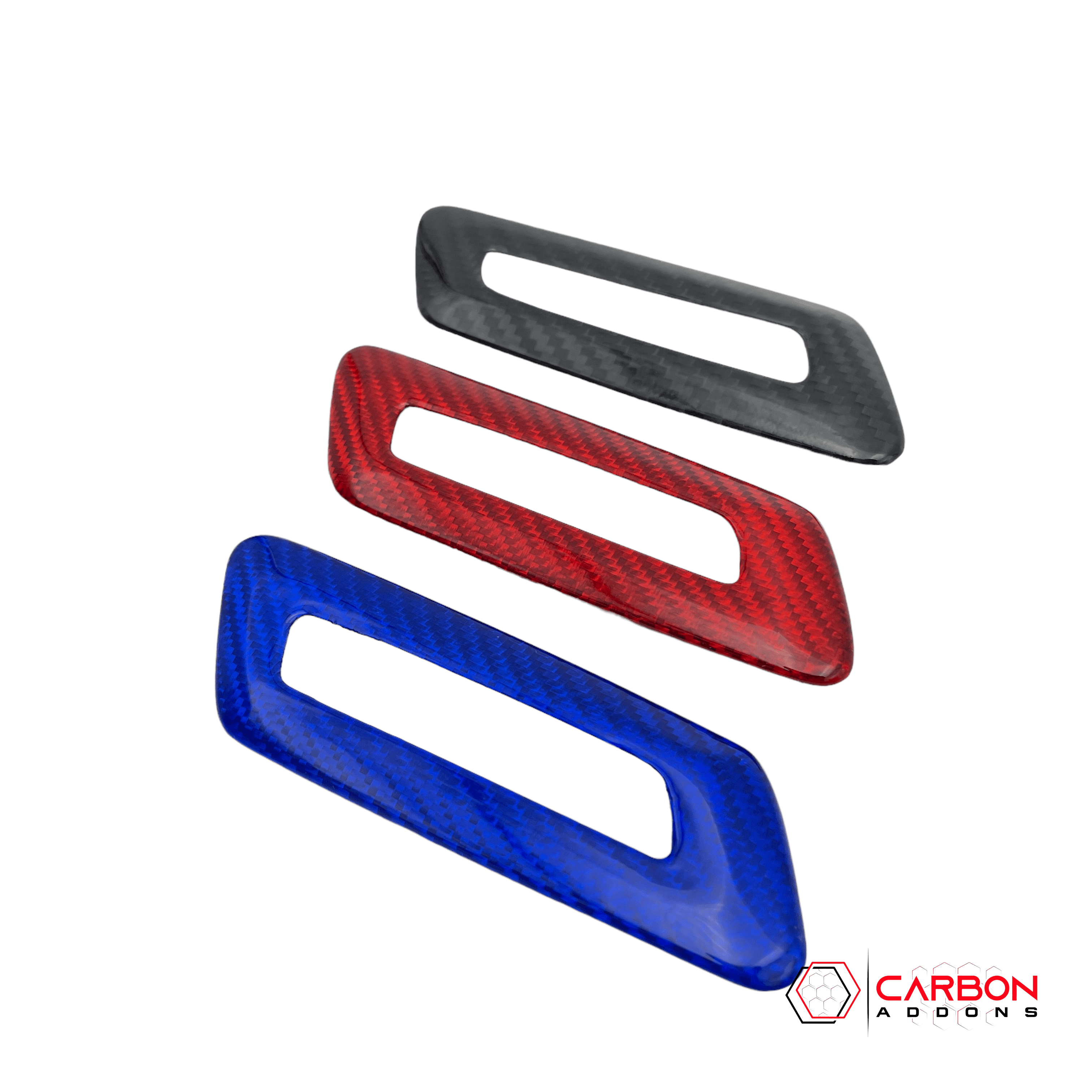 2016-2024 Camaro Real Carbon Fiber Memory Seat Button Trim Cover - carbonaddons Carbon Fiber Parts, Accessories, Upgrades, Mods