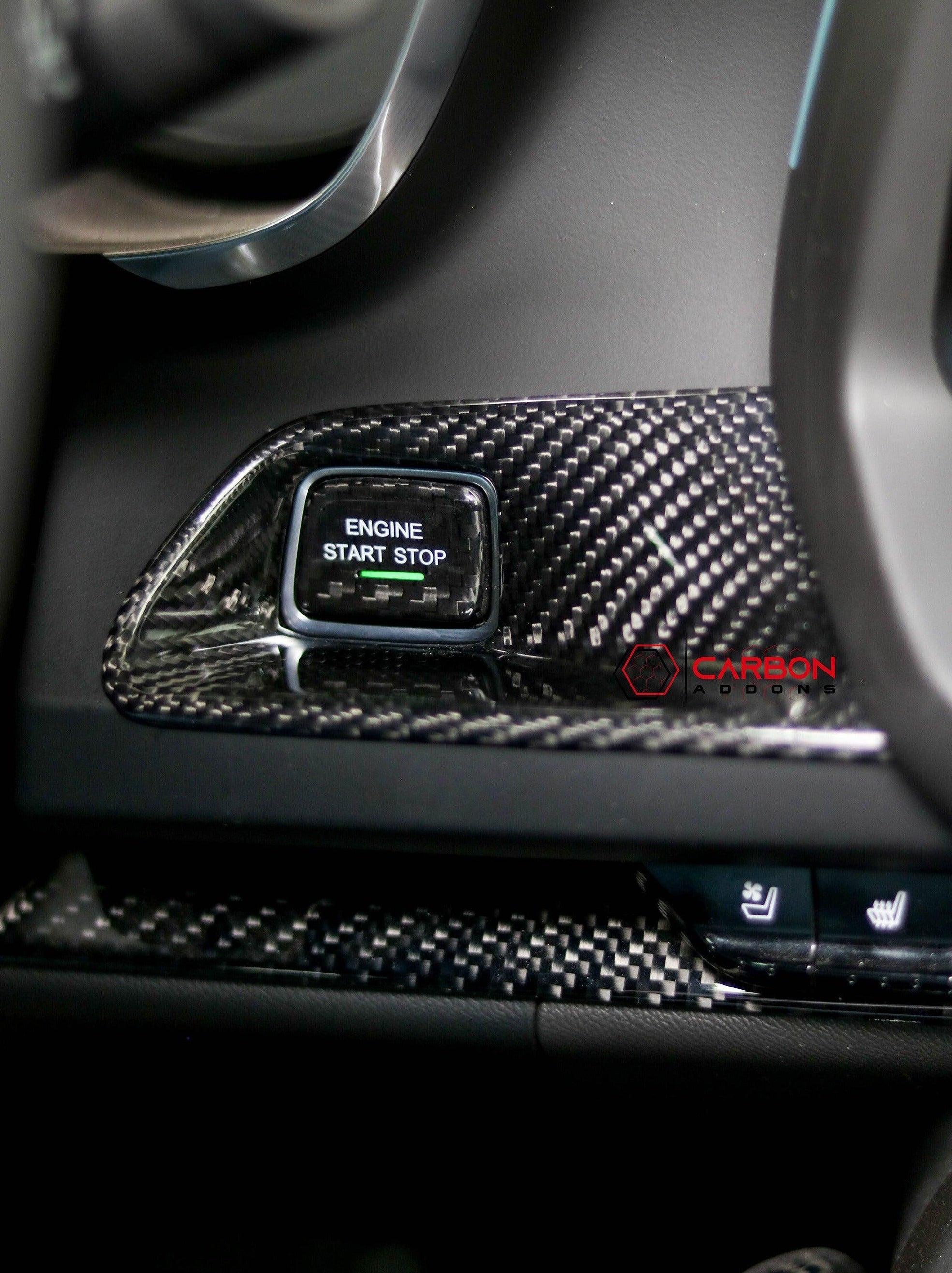 2016-2024 Camaro Start Stop Engine Button Surround Trim Cover - carbonaddons Carbon Fiber Parts, Accessories, Upgrades, Mods