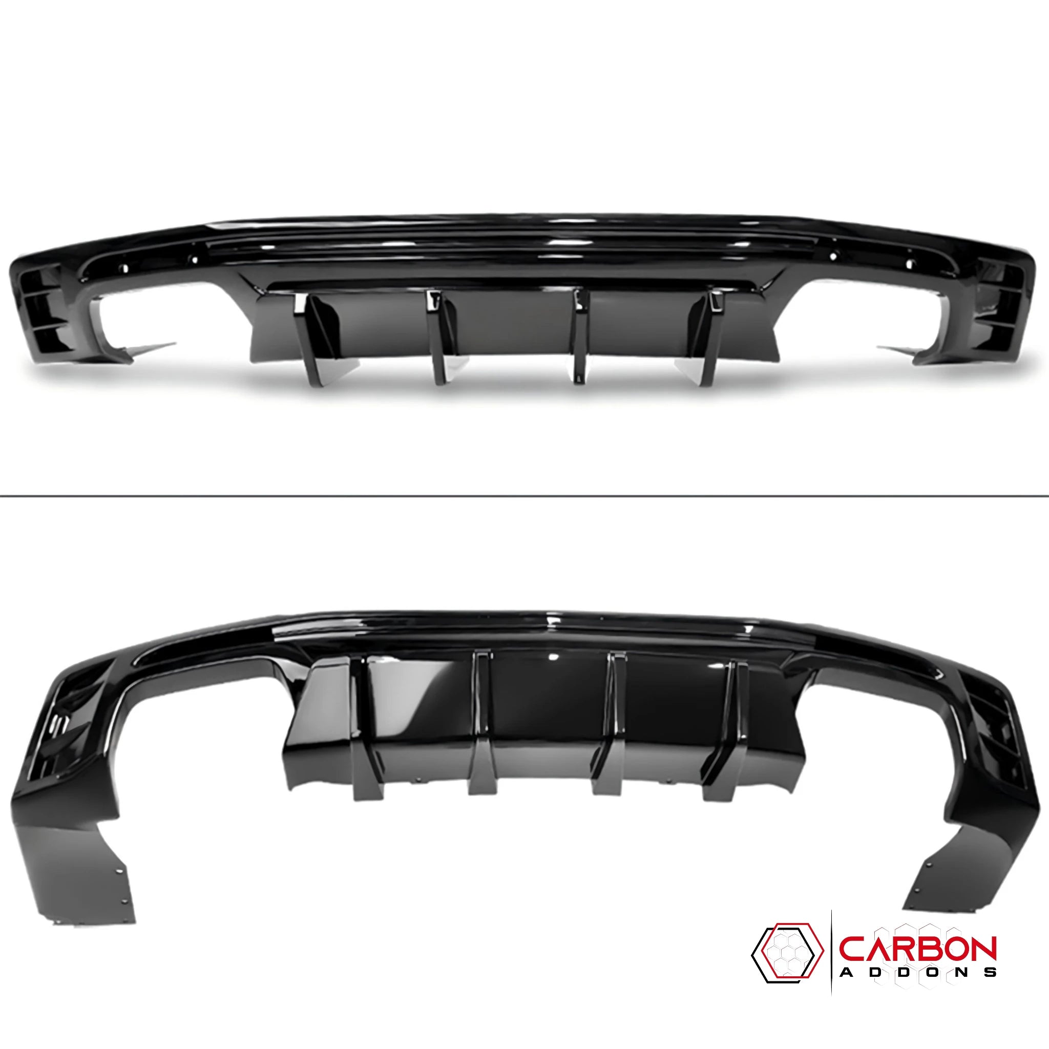 2016-2024 Camaro Quad Tip Rear Diffuser | Performance Track Style Gloss Black ABS Rear Valance