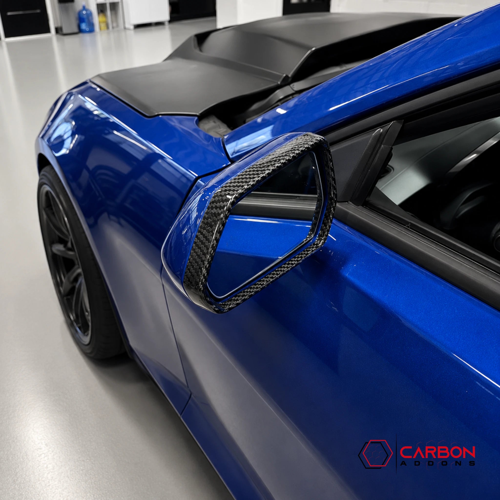 2016-2024 Chevrolet Camaro Real Carbon Fiber Front Mirror Cap Covers