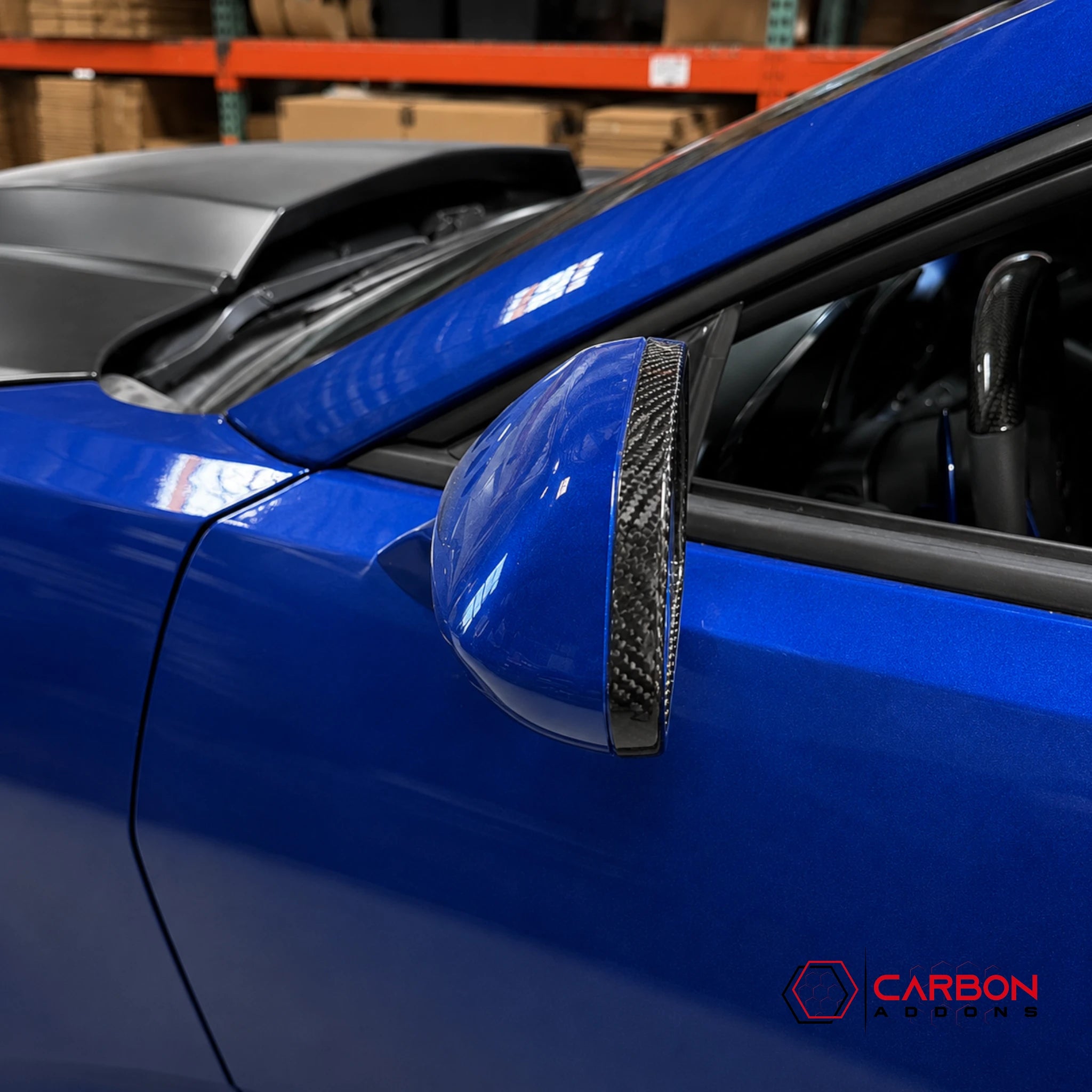 2016-2024 Chevrolet Camaro Real Carbon Fiber Front Mirror Cap Covers