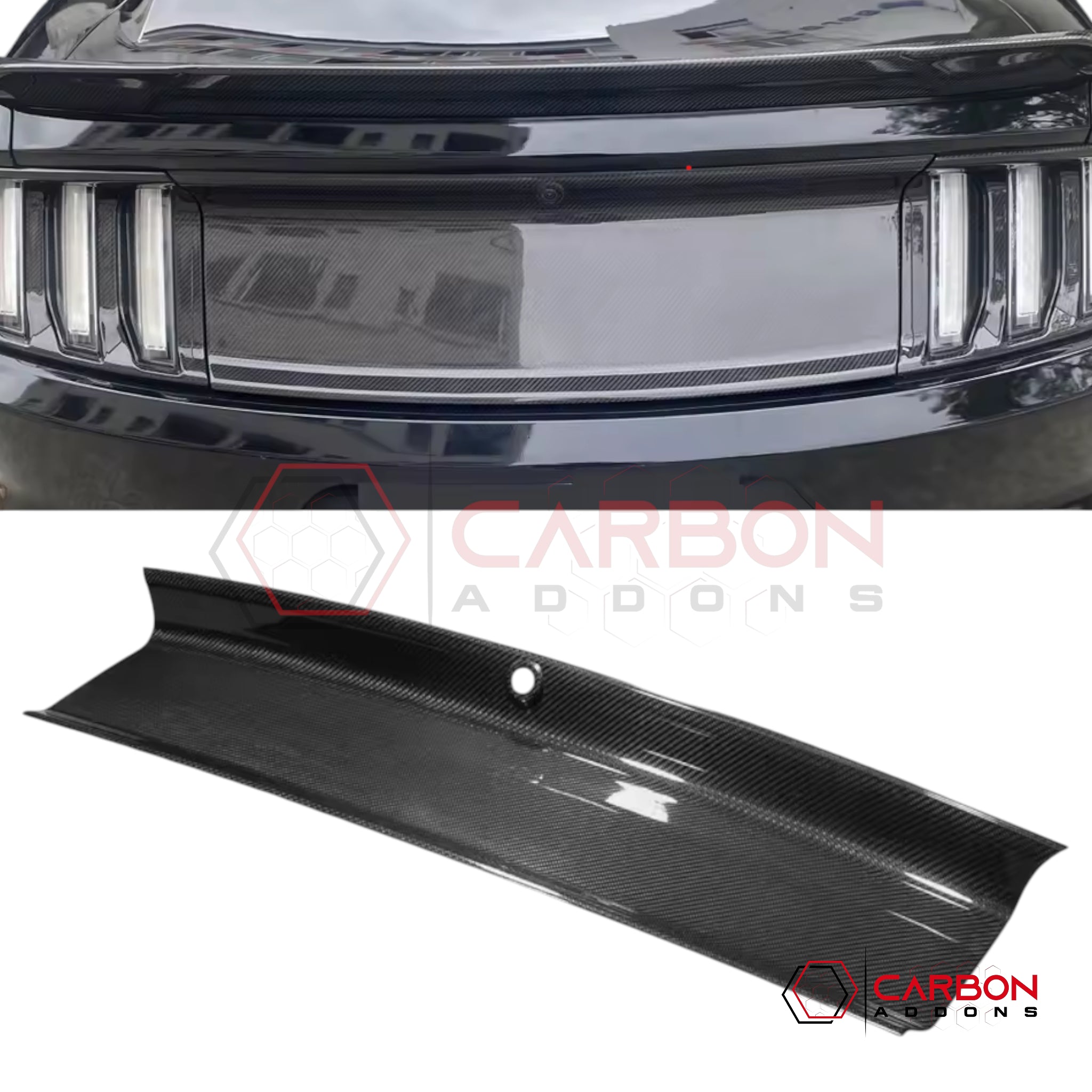 Mustang 2015-2023 Real Carbon Fiber Rear Deck Lid Panel Cover