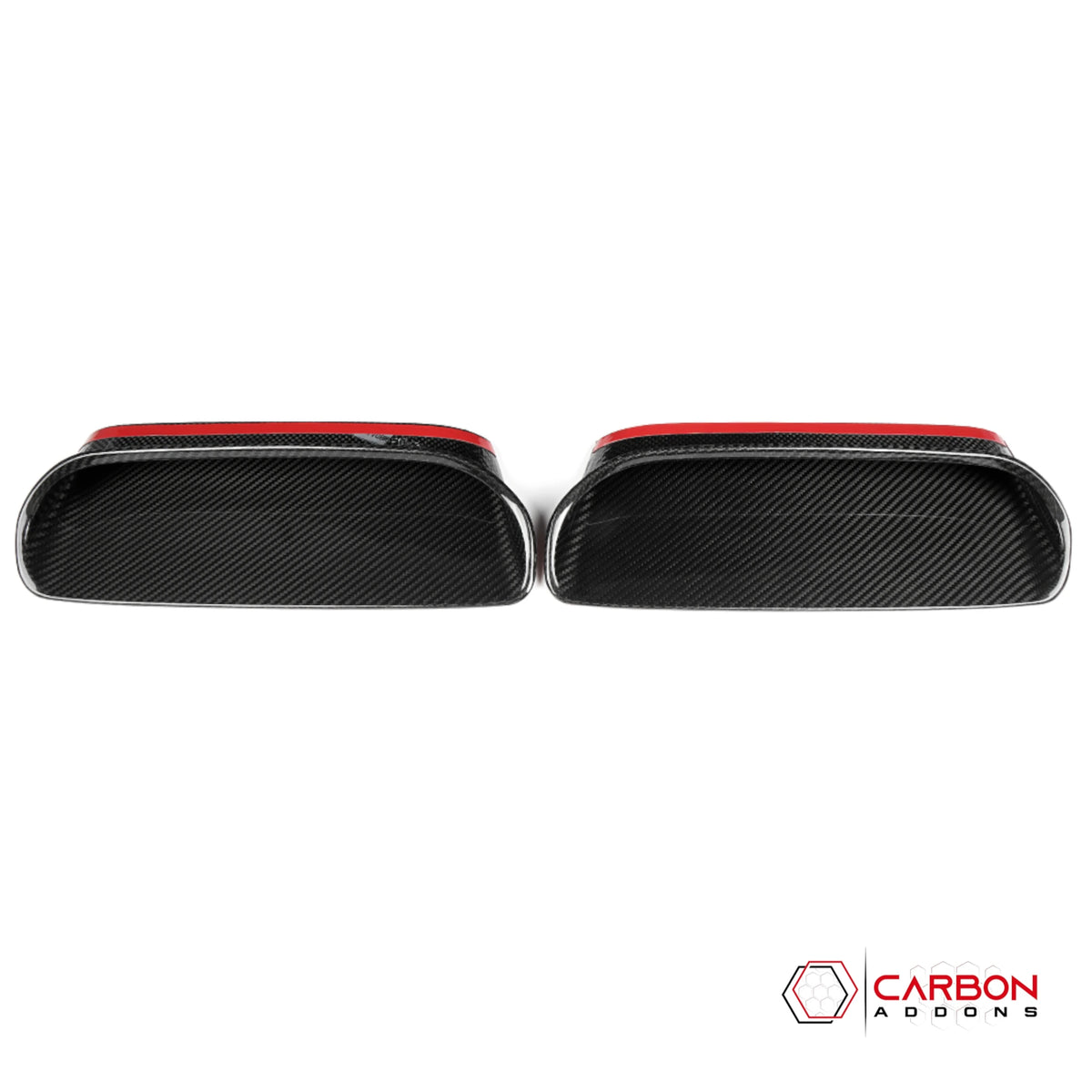 2019–2023 Dodge Challenger Hellcat Dual Hood Scoop Real Carbon Fiber Covers