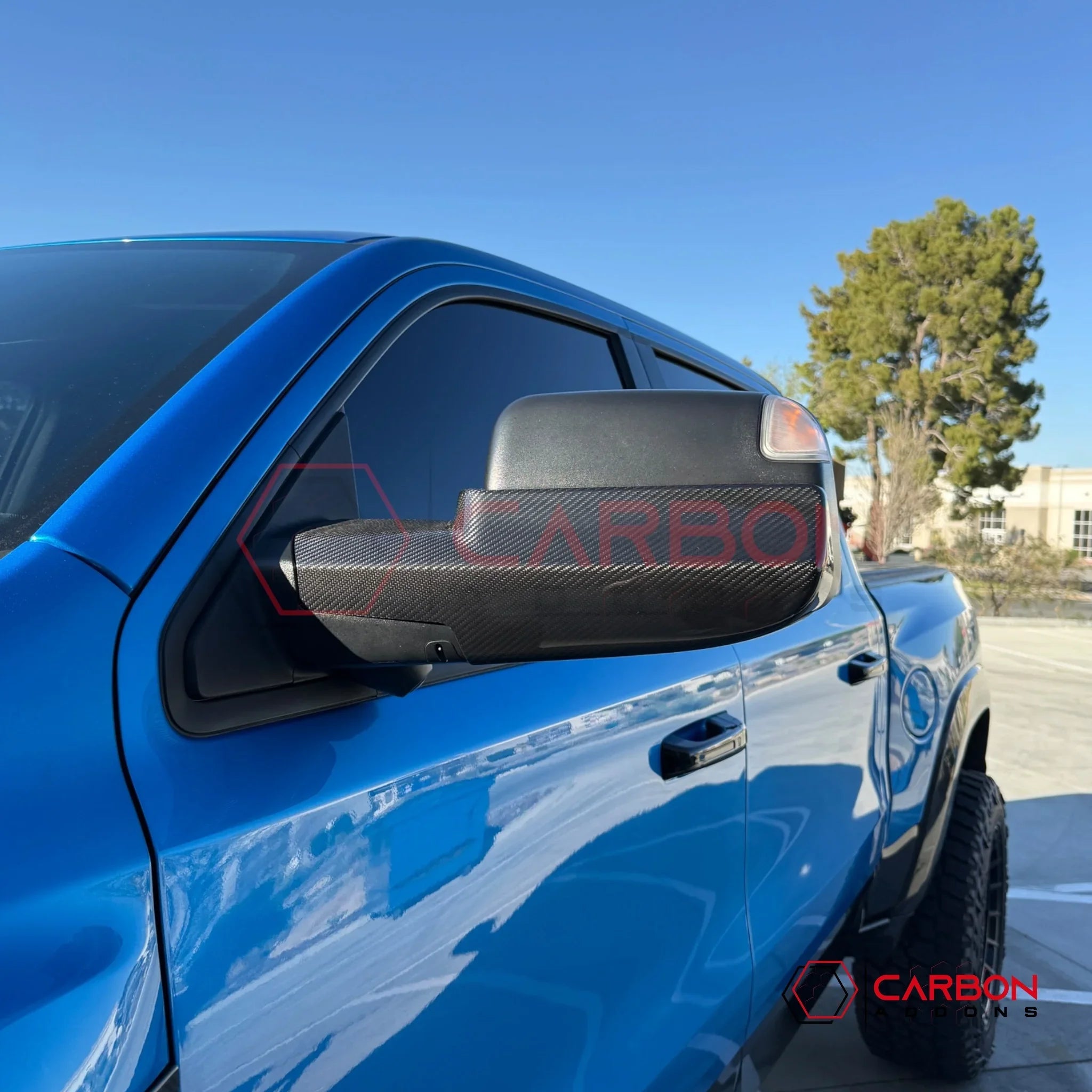 2019+ RAM 1500 / TRX / RHO Tow Mirror Base Real Carbon Fiber
