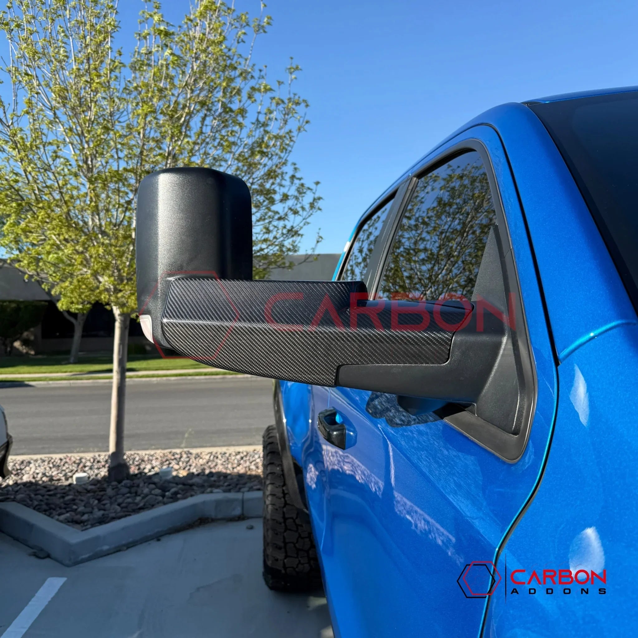 2019+ RAM 1500 / TRX / RHO Tow Mirror Base Real Carbon Fiber