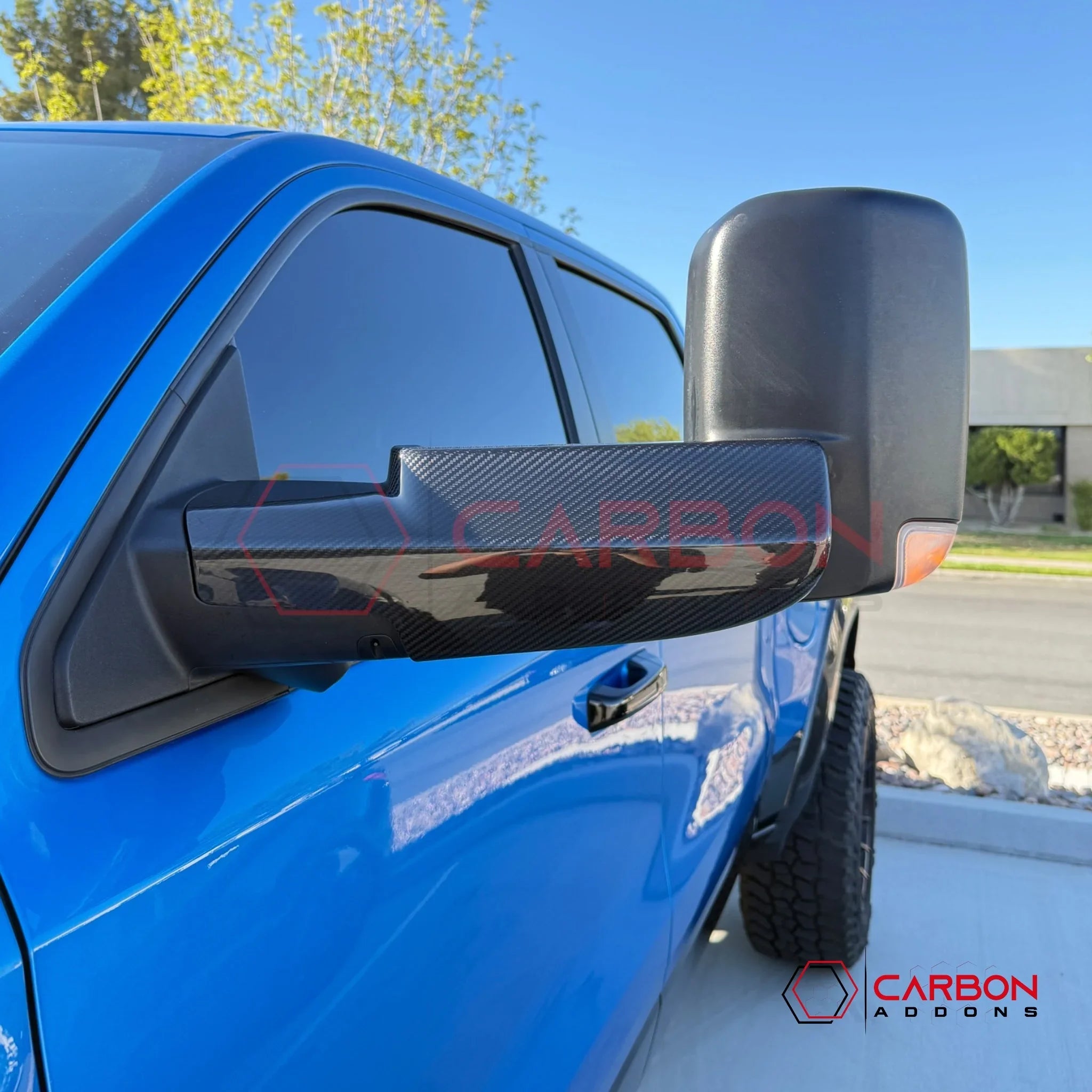 2019+ RAM 1500 / TRX / RHO Tow Mirror Base Real Carbon Fiber