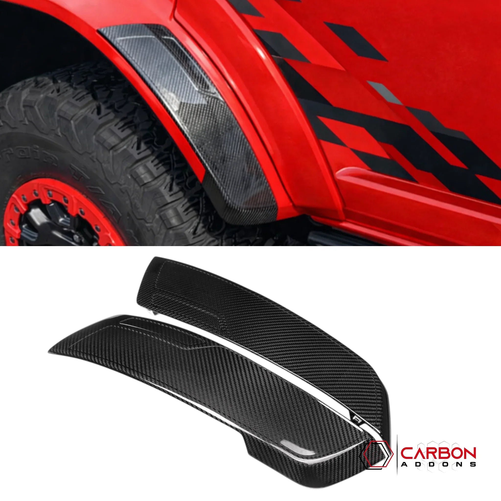Real Carbon Fiber Rear Wheel Fender Flare Trim Insert For 2021–2024 ...