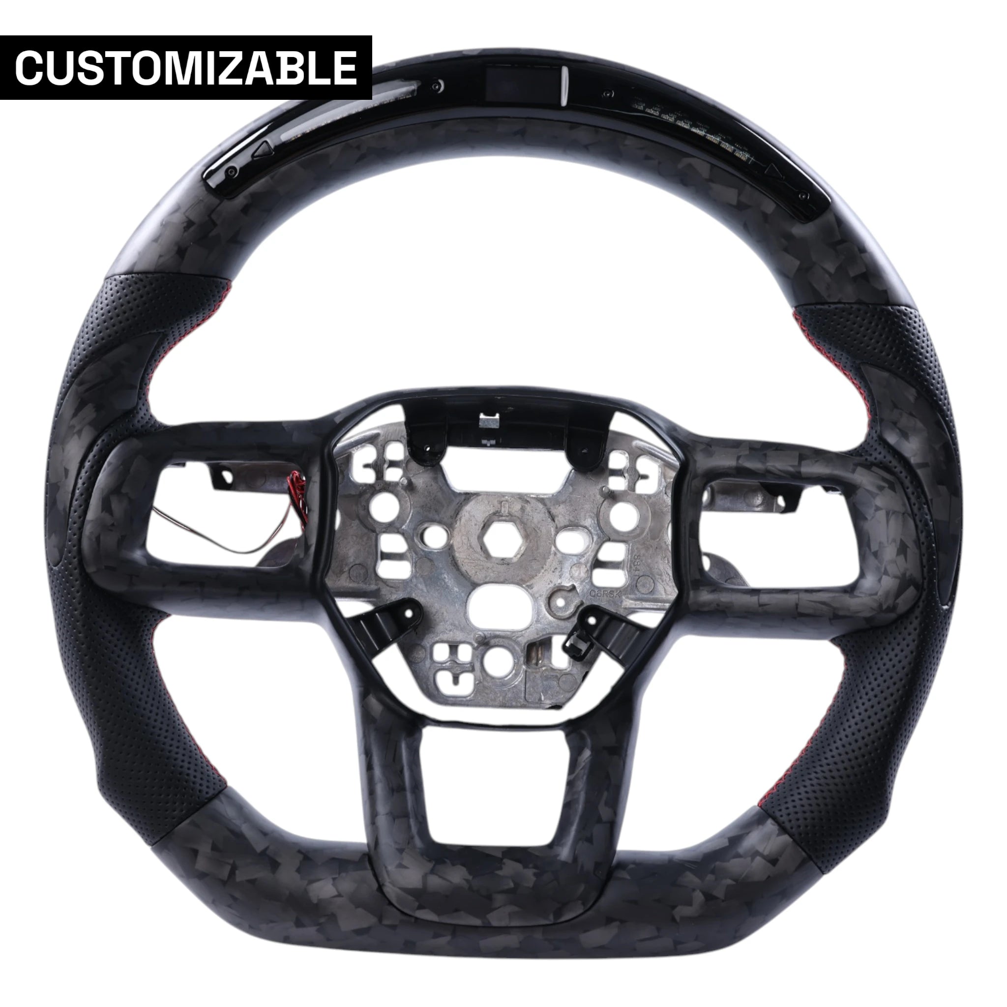 Customizable Heated Carbon Fiber Steering Wheel for 2024+ Ford Mustang