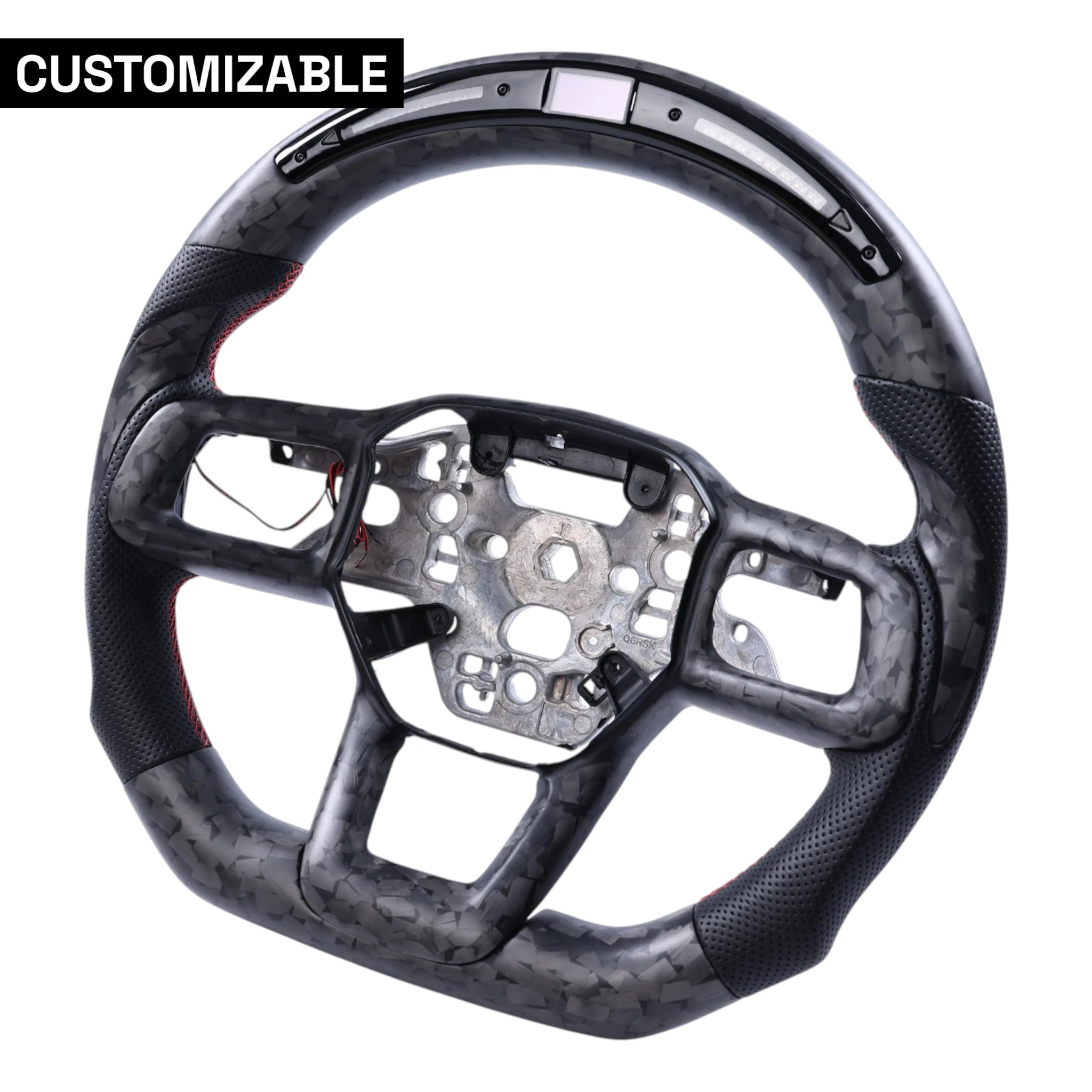 Customizable Heated Carbon Fiber Steering Wheel for 2024+ Ford Mustang