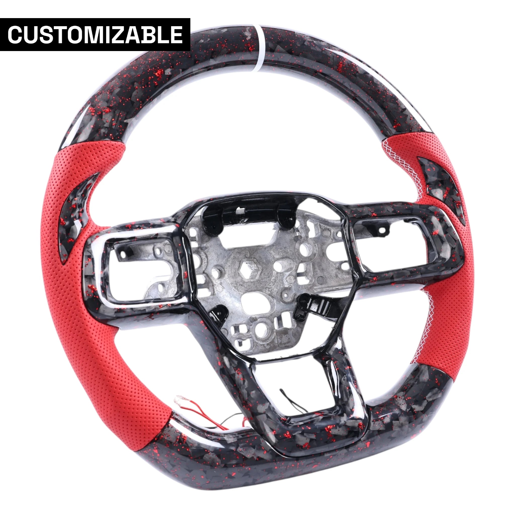 Customizable Heated Carbon Fiber Steering Wheel for 2024+ Ford Mustang
