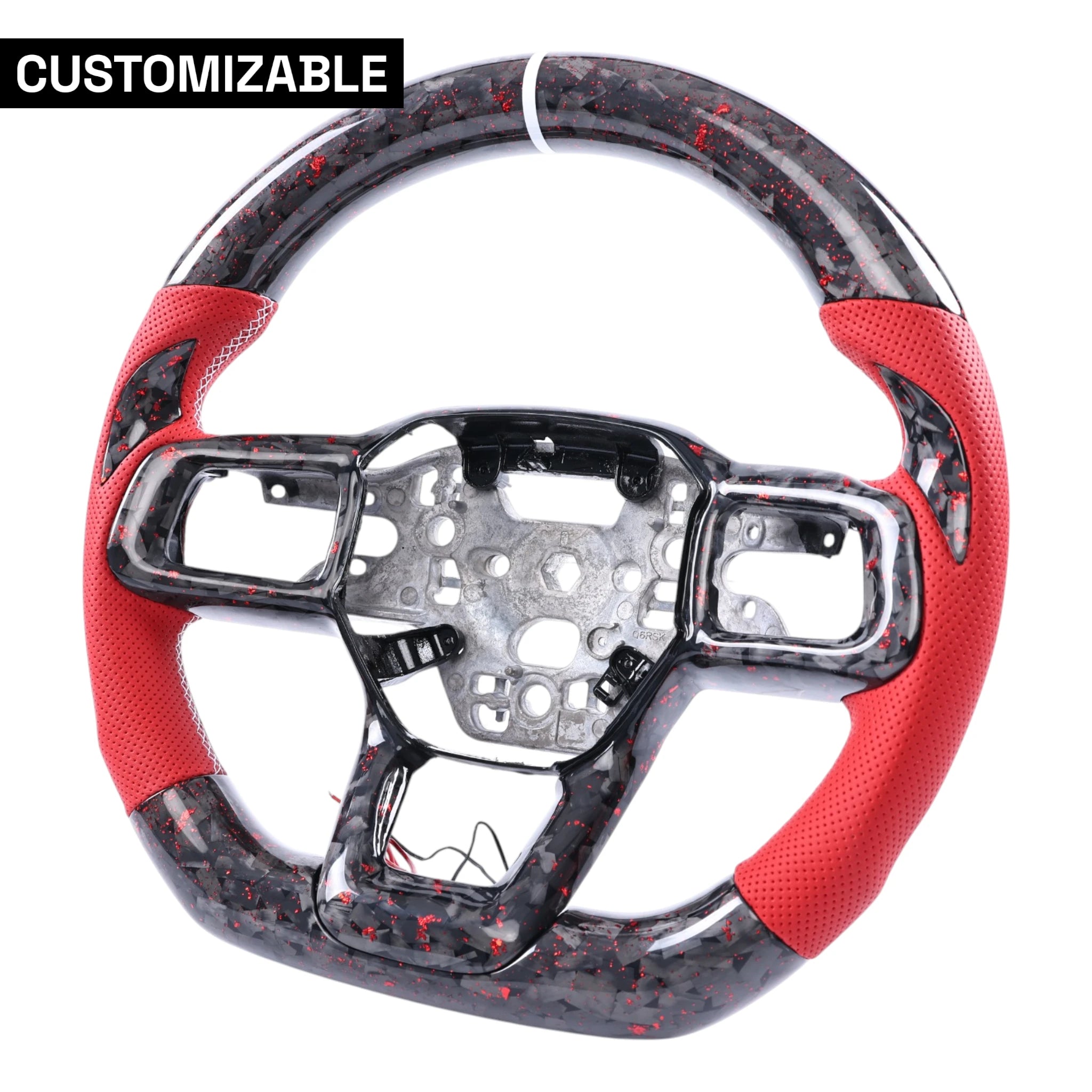 Customizable Heated Carbon Fiber Steering Wheel for 2024+ Ford Mustang