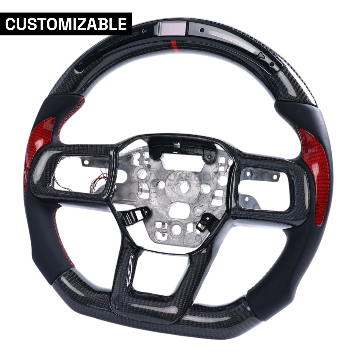 Customizable Heated Carbon Fiber Steering Wheel for 2024+ Ford Mustang
