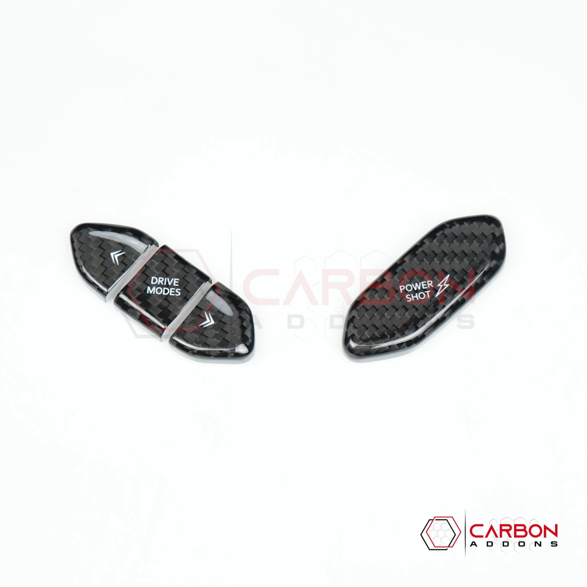 2024+ Dodge Charger Real Carbon Fiber Steering Wheel Drive Mode & PowerShot Button Covers